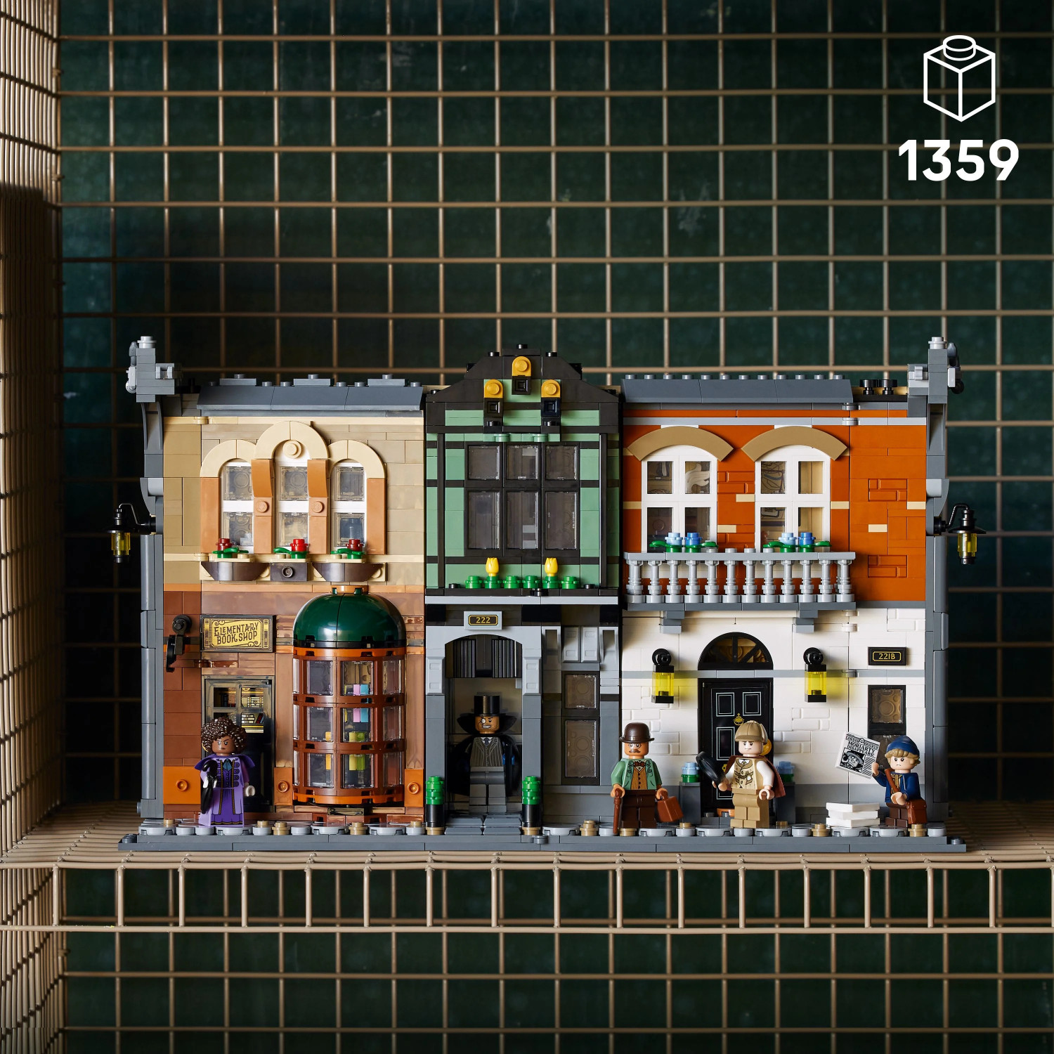 Image of LEGO Icons Sherlock Holmes: Book Nook Kit, Bookshelf Dcor Building Set 10351 (Multicolor)
