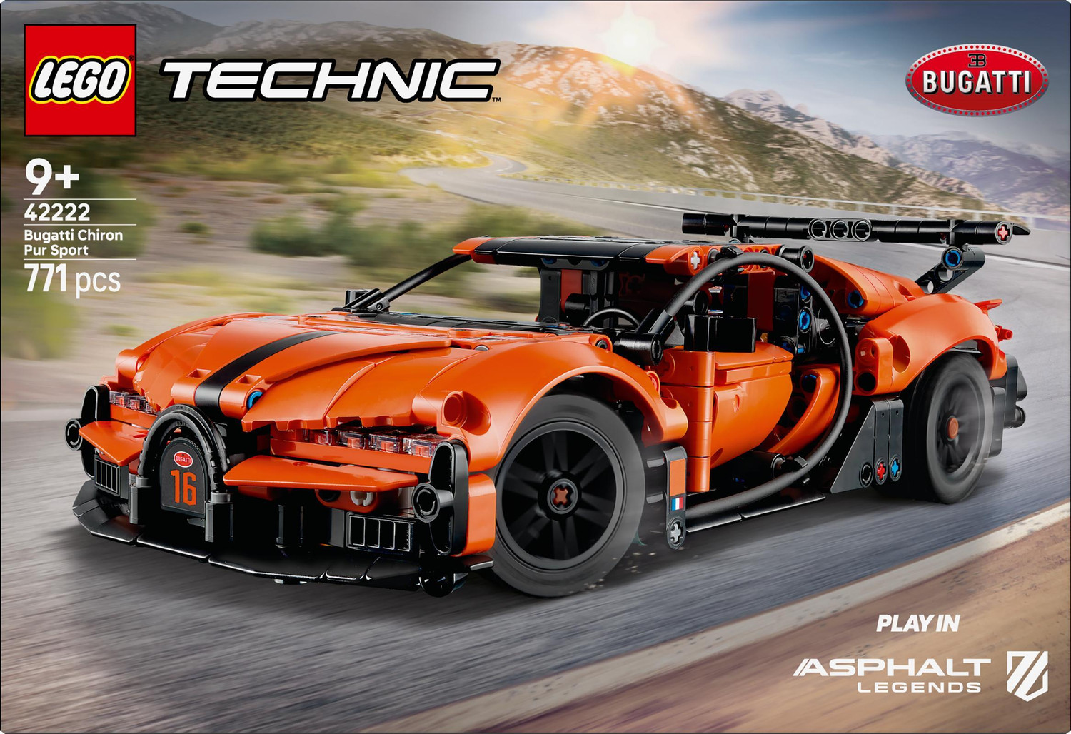 Image of LEGO Technic Bugatti Chiron Pur Sport Hypercar 42222