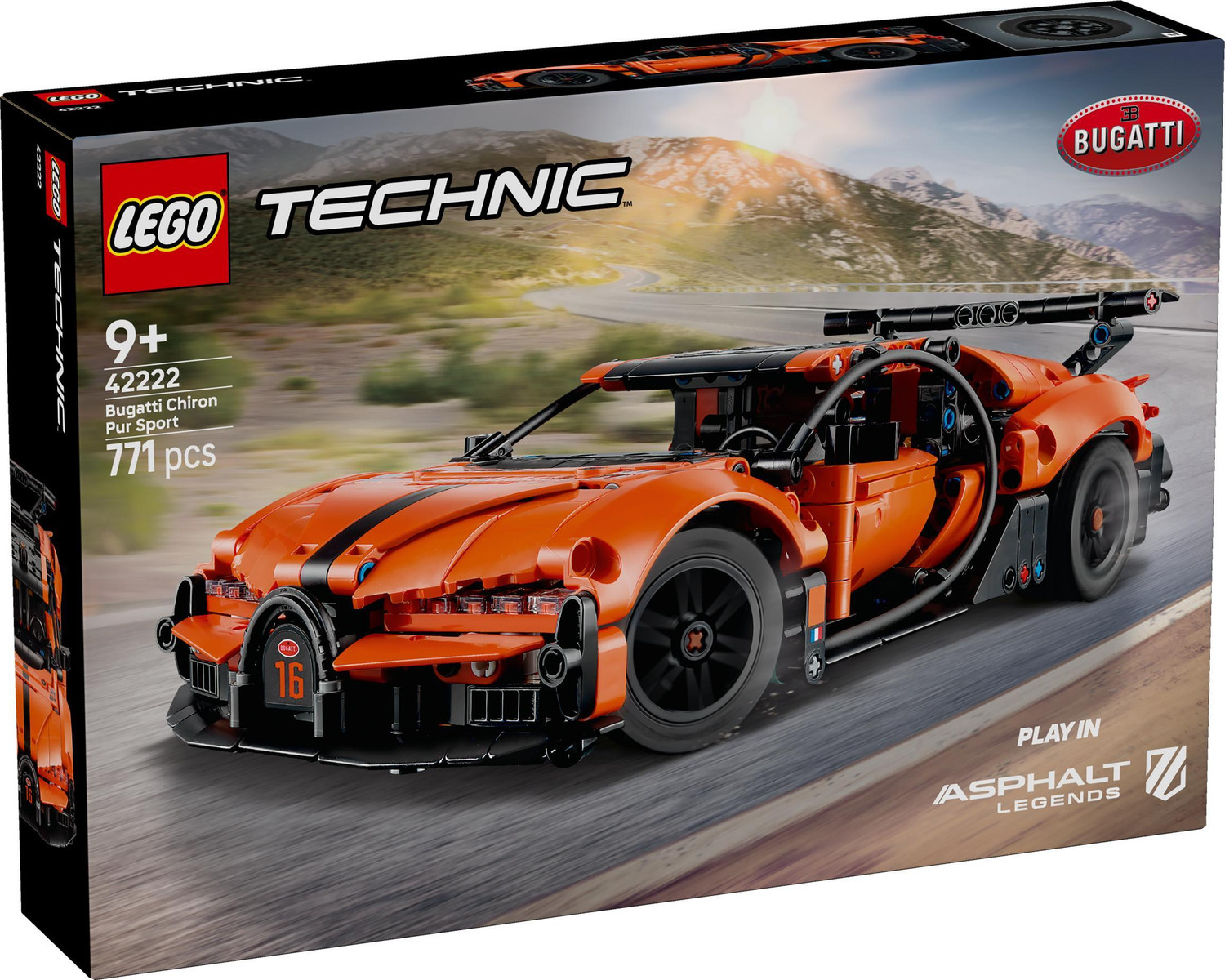 Image of LEGO Technic Bugatti Chiron Pur Sport Hypercar 42222