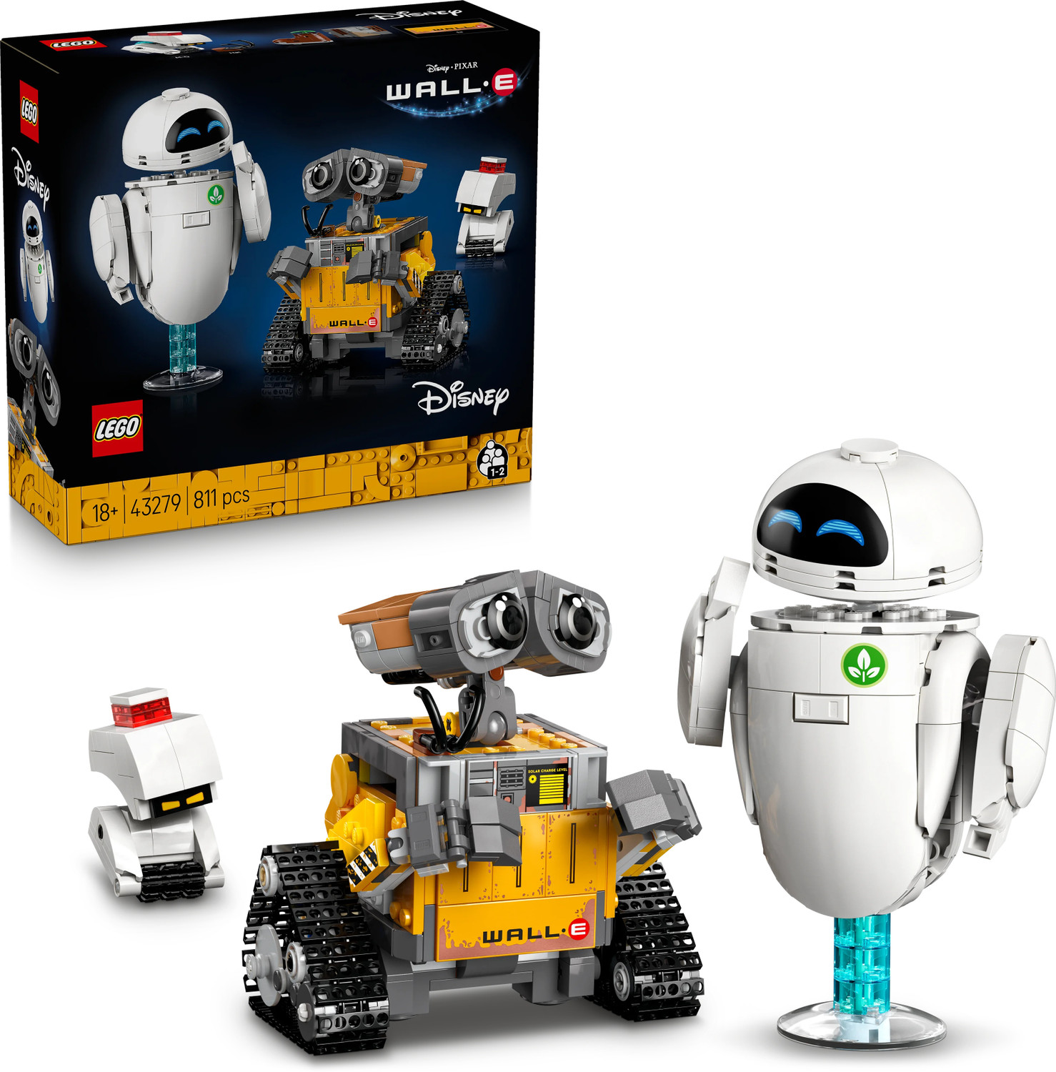 Image of LEGO Disney and Pixar WALL-E and EVE Animated Movie 43279