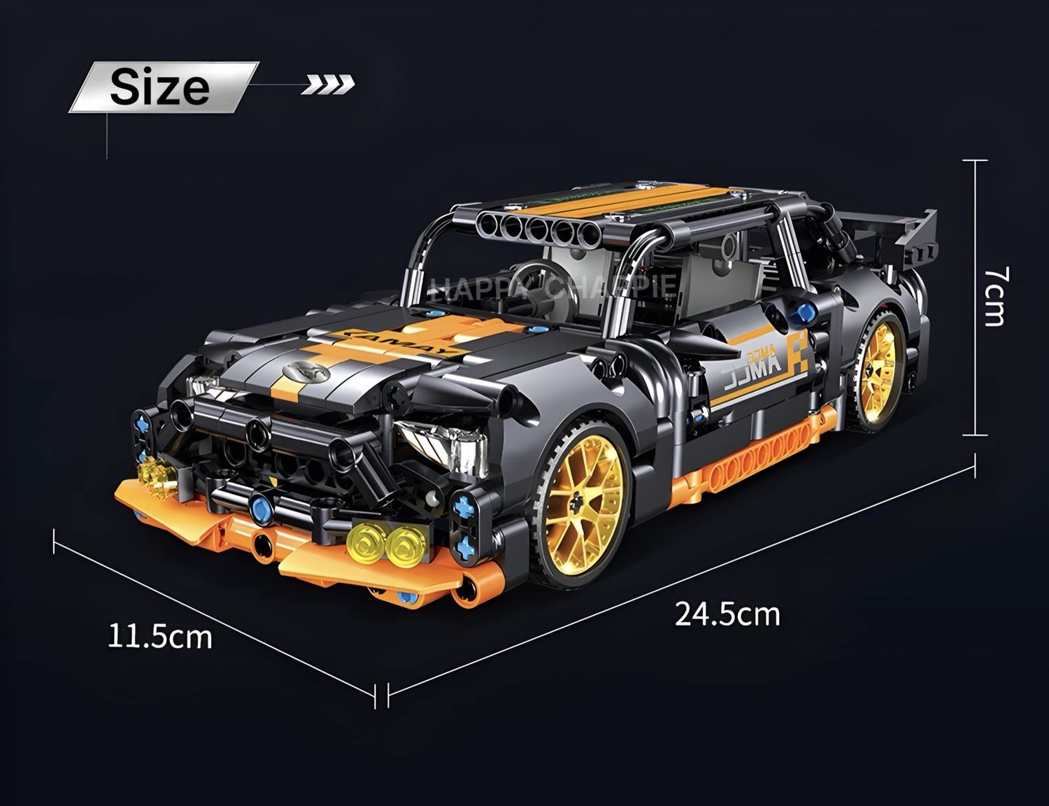 Happy Chappie 520 PCS Mechanical Rally Racing Car Set - Image 3
