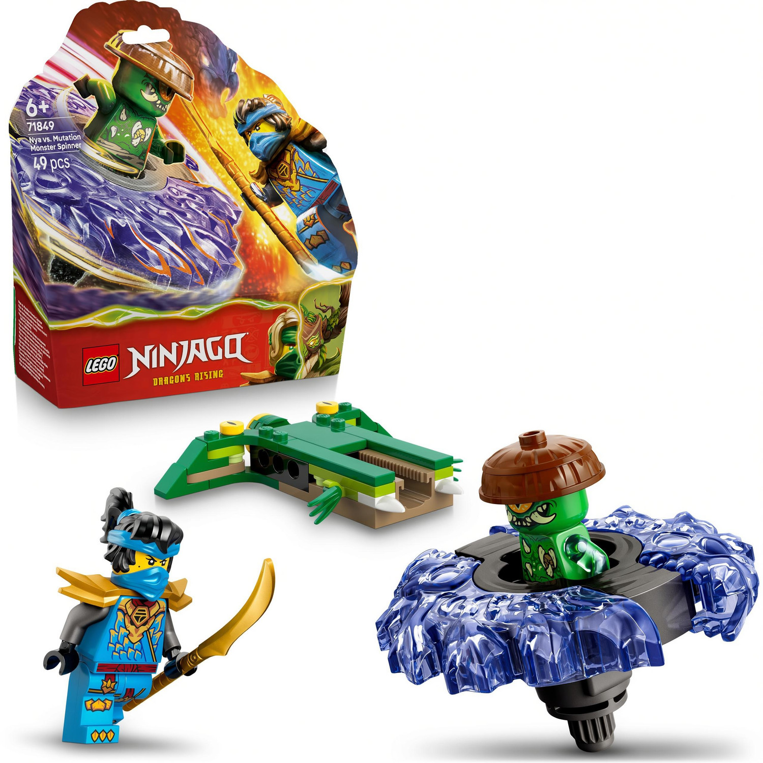 Image of LEGO NINJAGO Nya vs. Mutation Monster Spinner Toy 71849