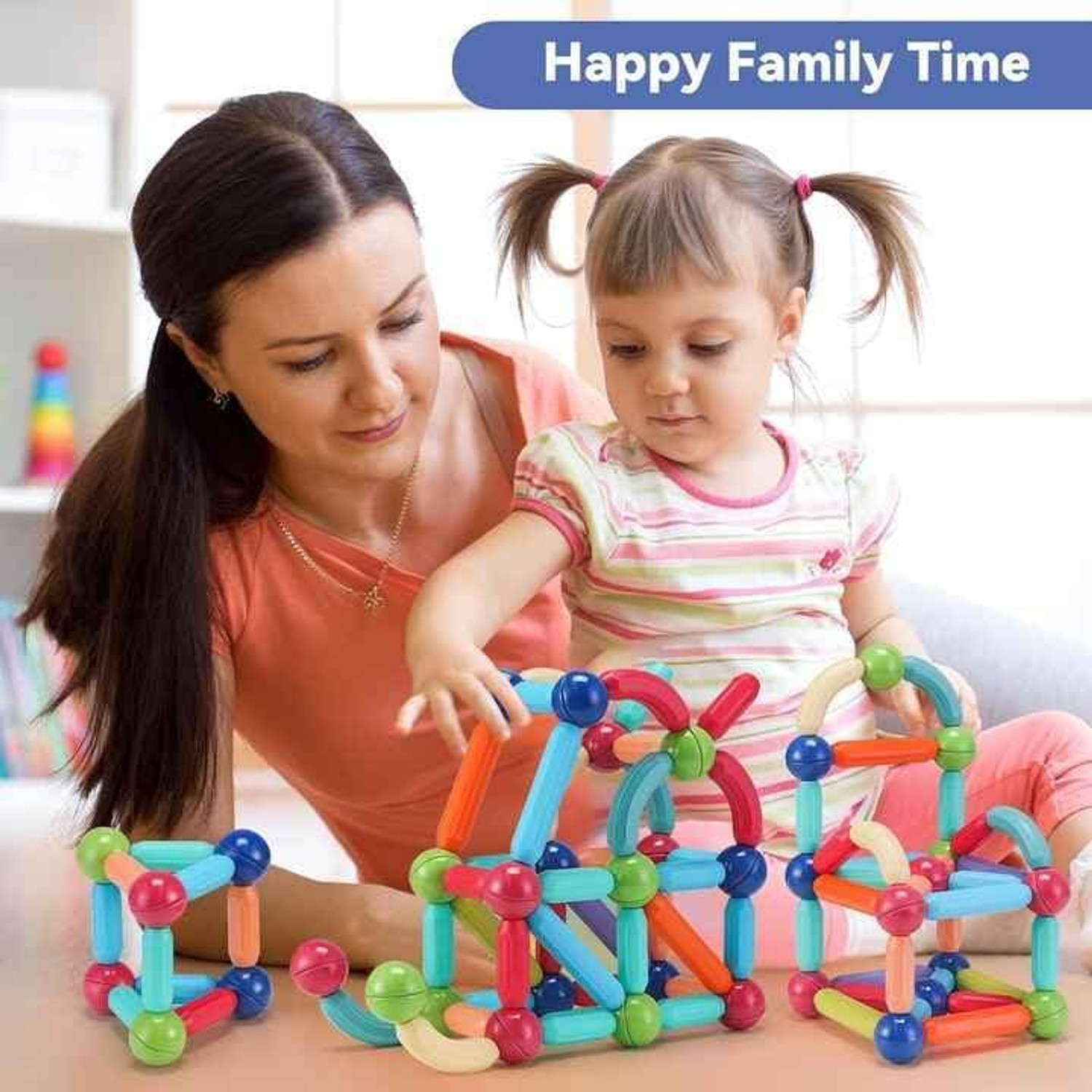 Image of J K INTERNATIONAL Magnetic Sticks Building Blocks for Kids Brain Toys ( 48 pcs )