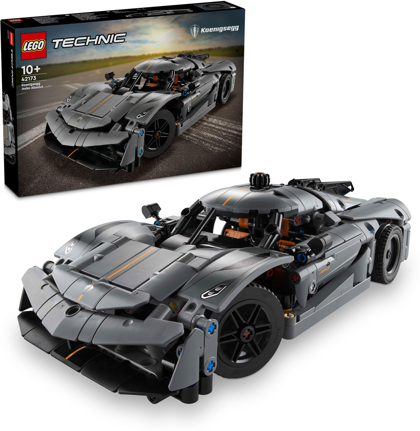 Image of LEGO Technic Koenigsegg Jesko Absolut Gray Hypercar 42173 (801 Pieces)