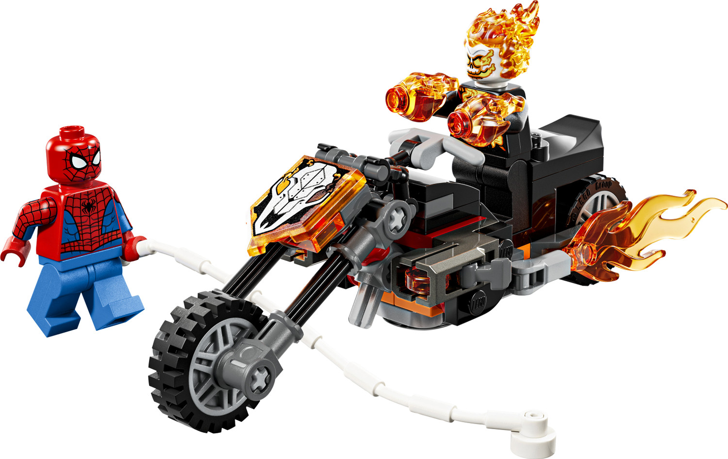 Image of LEGO Marvel SpiderMan vs. Ghost Rider Motorcycle 76335