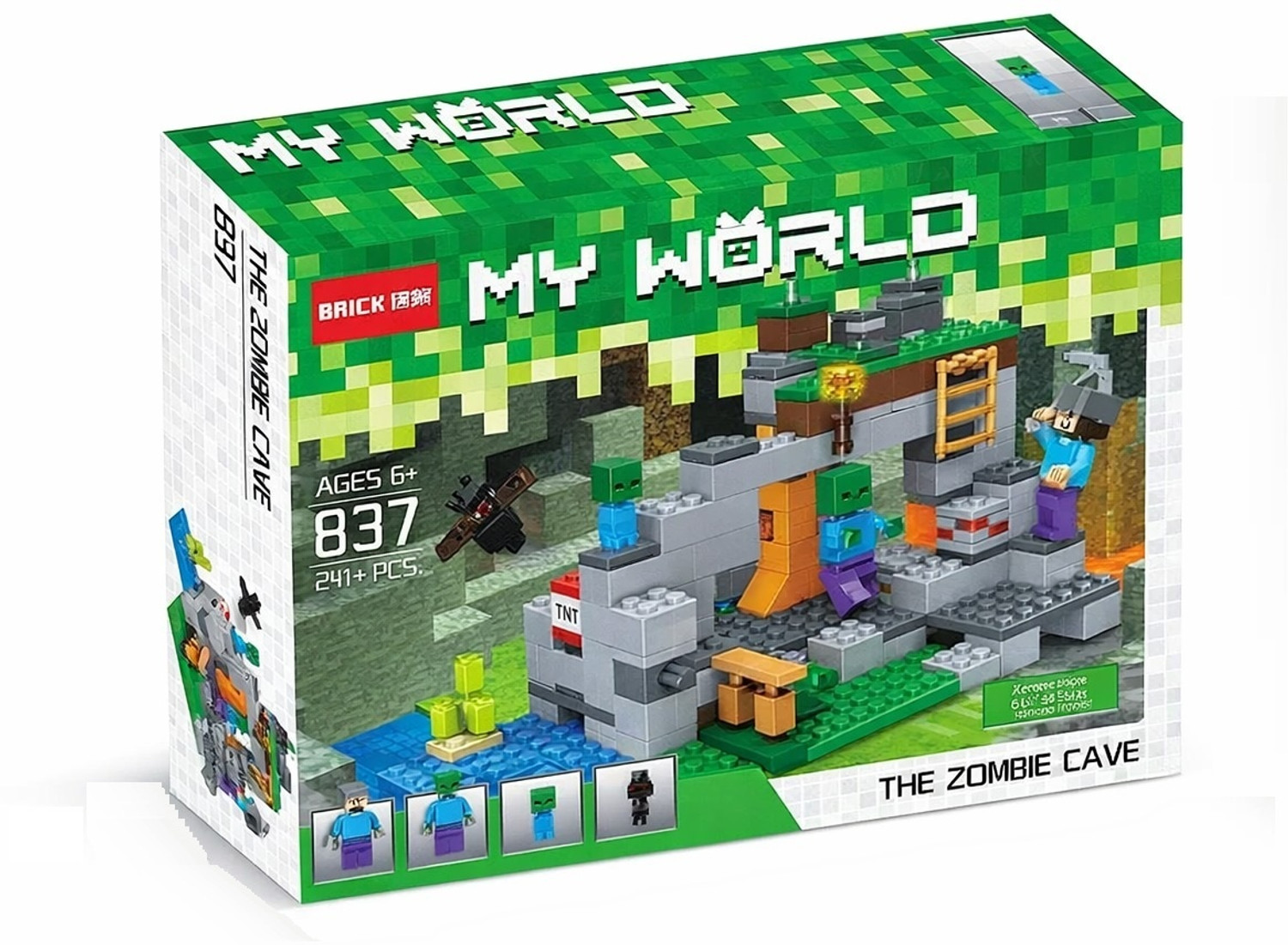 Image of TMA ENTERPRISES Minecraft Building Blocks Zombie Cave Set