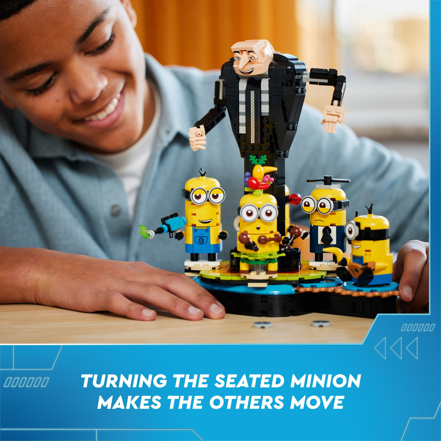 Image of LEGO Despicable Me 4 Brick-Built Gru and Minions Set 75582 ( 839 Blocks)