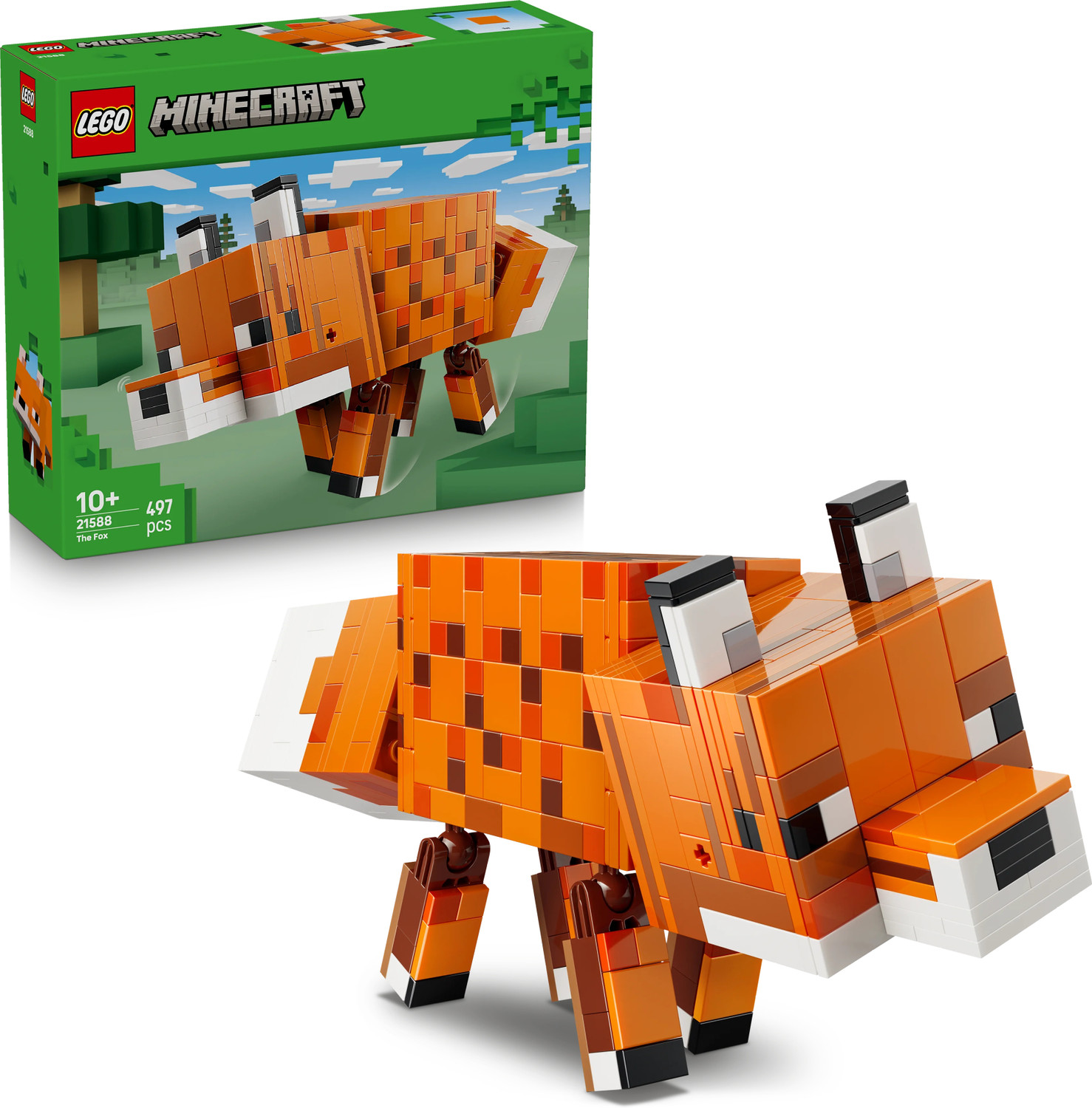 Image of LEGO Minecraft The Fox Gaming Decoration Toy Gift 21588 (Multicolor)