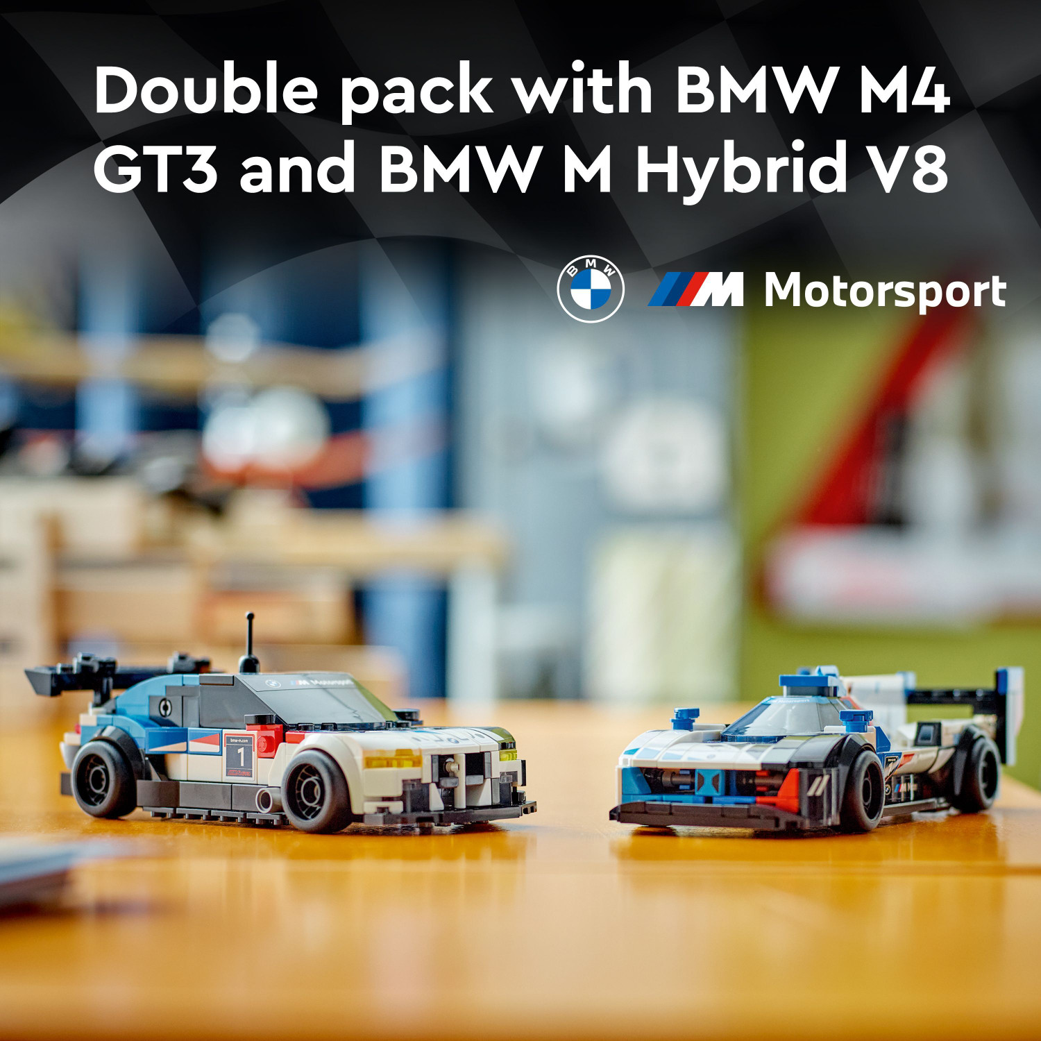 Image of LEGO Speed Champions BMW M4 GT3 & BMW M Hybrid V8 Race Cars 76922 (676 Pieces)