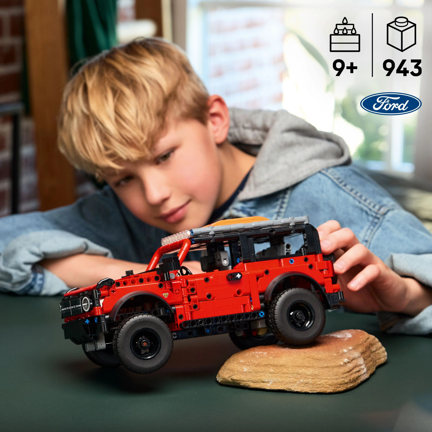 Image of LEGO Technic Ford Bronco SUV Model Car Kit, STEM Building Set 42213