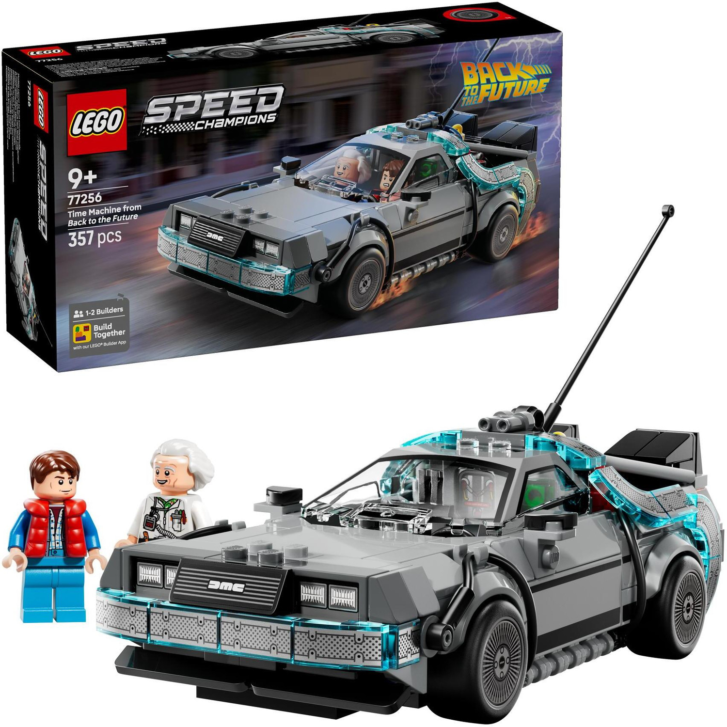 Image of LEGO Speed Champions Time Machine from Back to the Future 77256