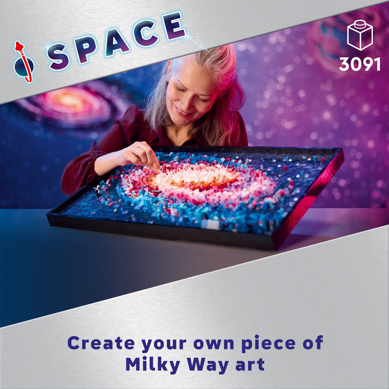 Image of LEGO Art The Milky Way Galaxy Wall Art Set 31212 ( 3091 Pieces)