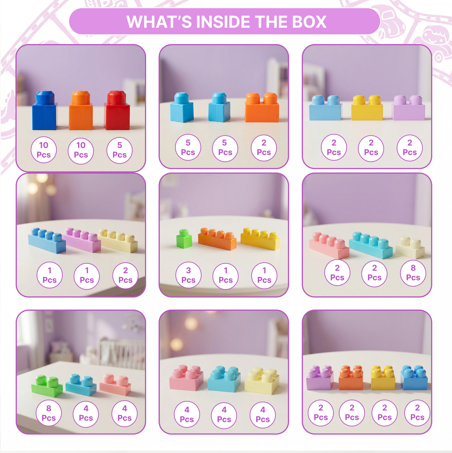 Image of RATNA'S Giant Building Blocks 100 pieces set.A perfect Building set for kids