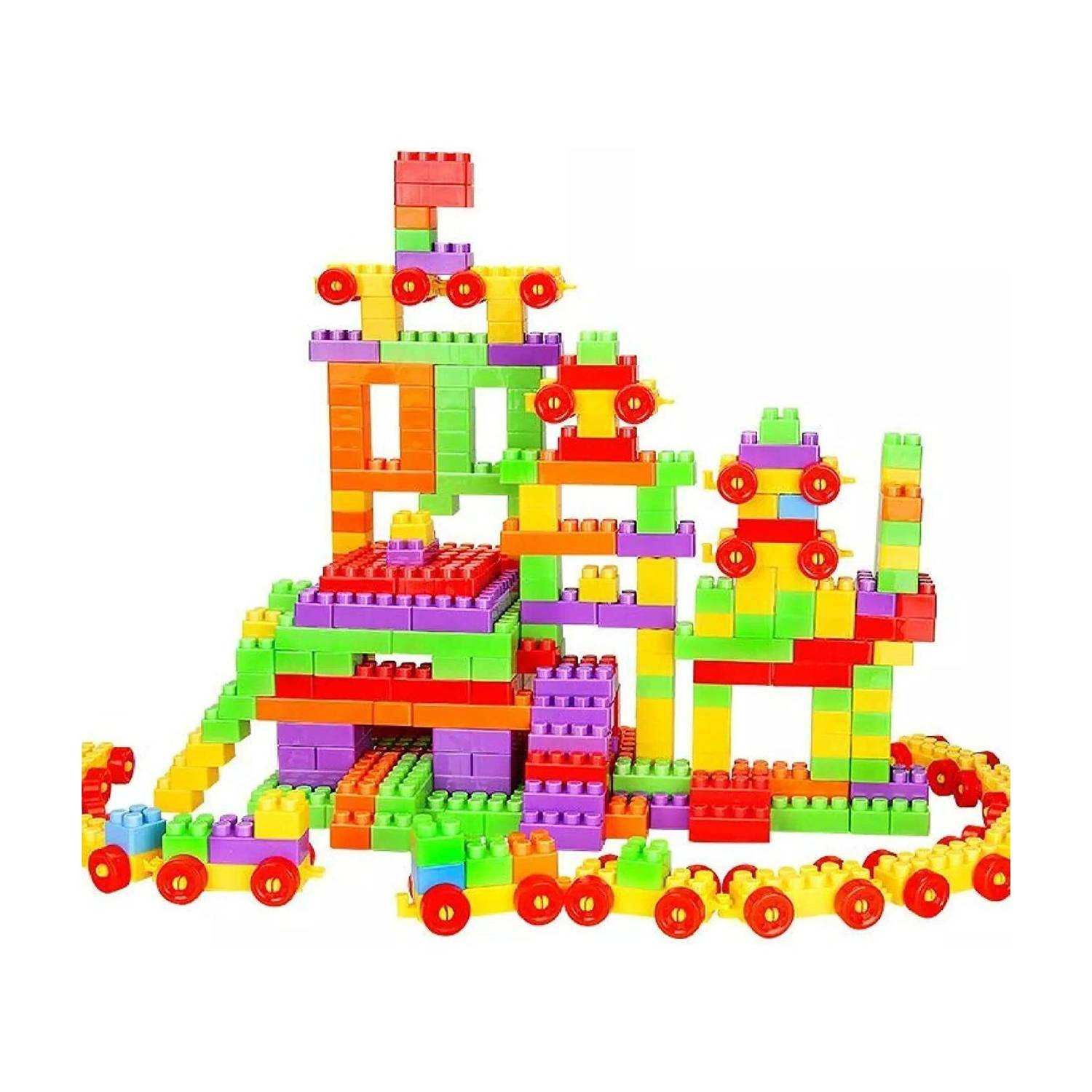 ARIZON Building Blocks with Wheel/Smart Activity Train Blocks For Kids 51+pcs
