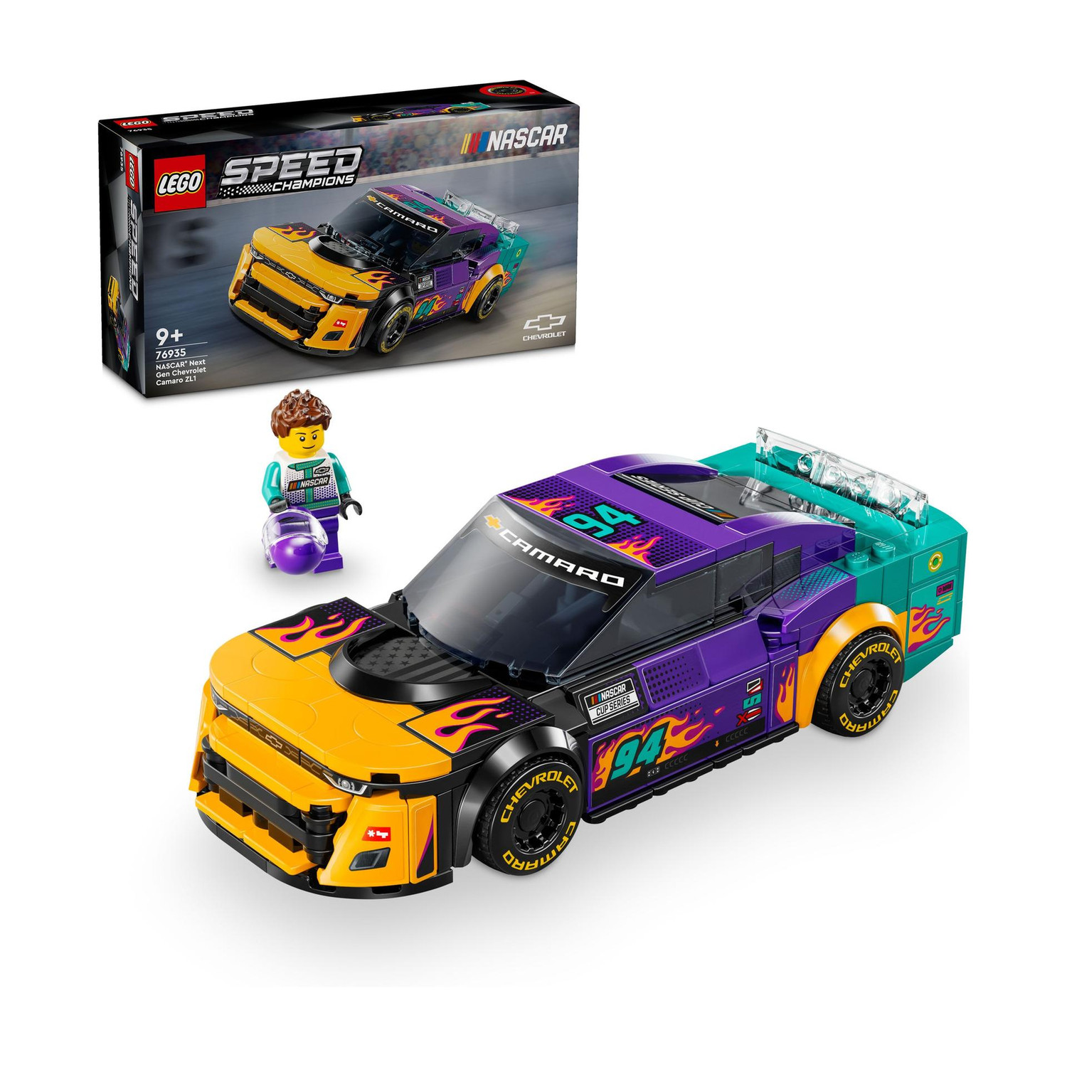 Image of LEGO Speed Champions NASCAR Next Gen Chevrolet Camaro ZL1 76935 (328 Pieces)