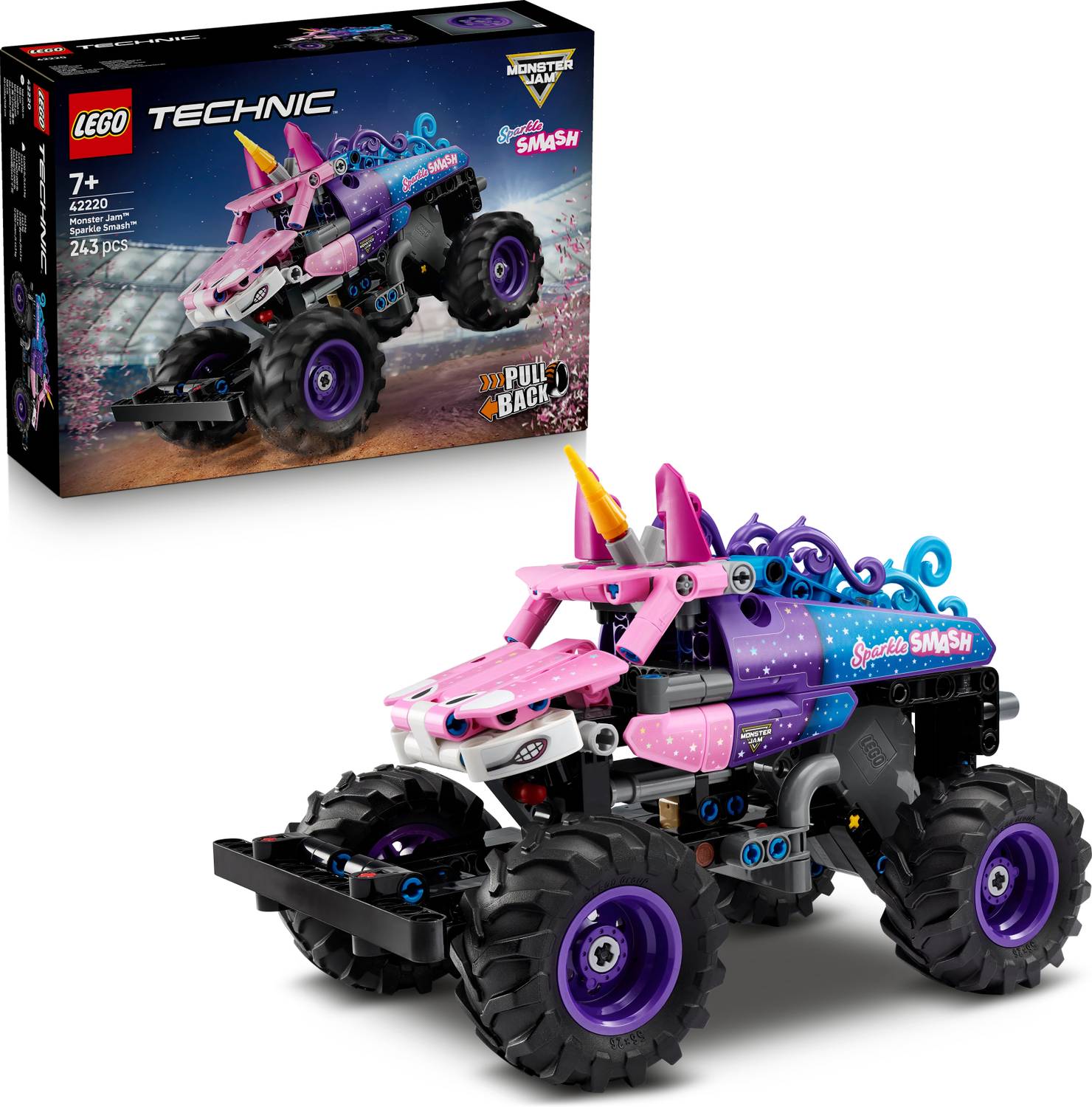 LEGO Technic Monster Jam Sparkle Smash PullBack Toy 42220