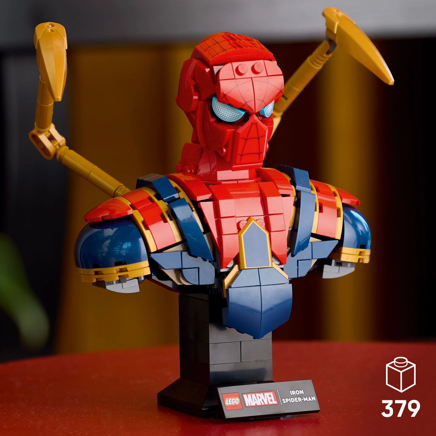 Image of LEGO Marvel Iron Spider-Man Bust Collectible Adult Building Set 76326