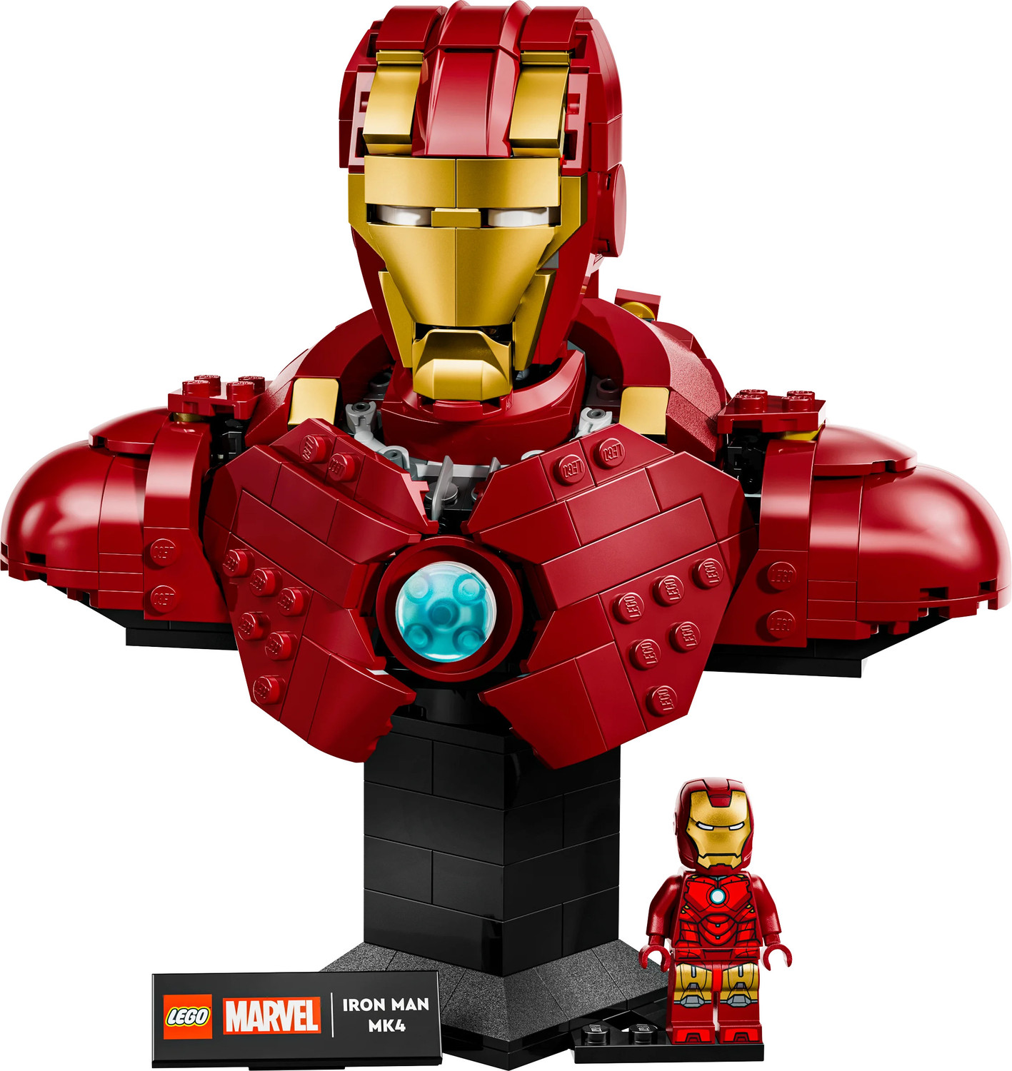 Image of LEGO Marvel Iron Man MK4 Bust, Buildable Model for Adults with Minifigure 76327