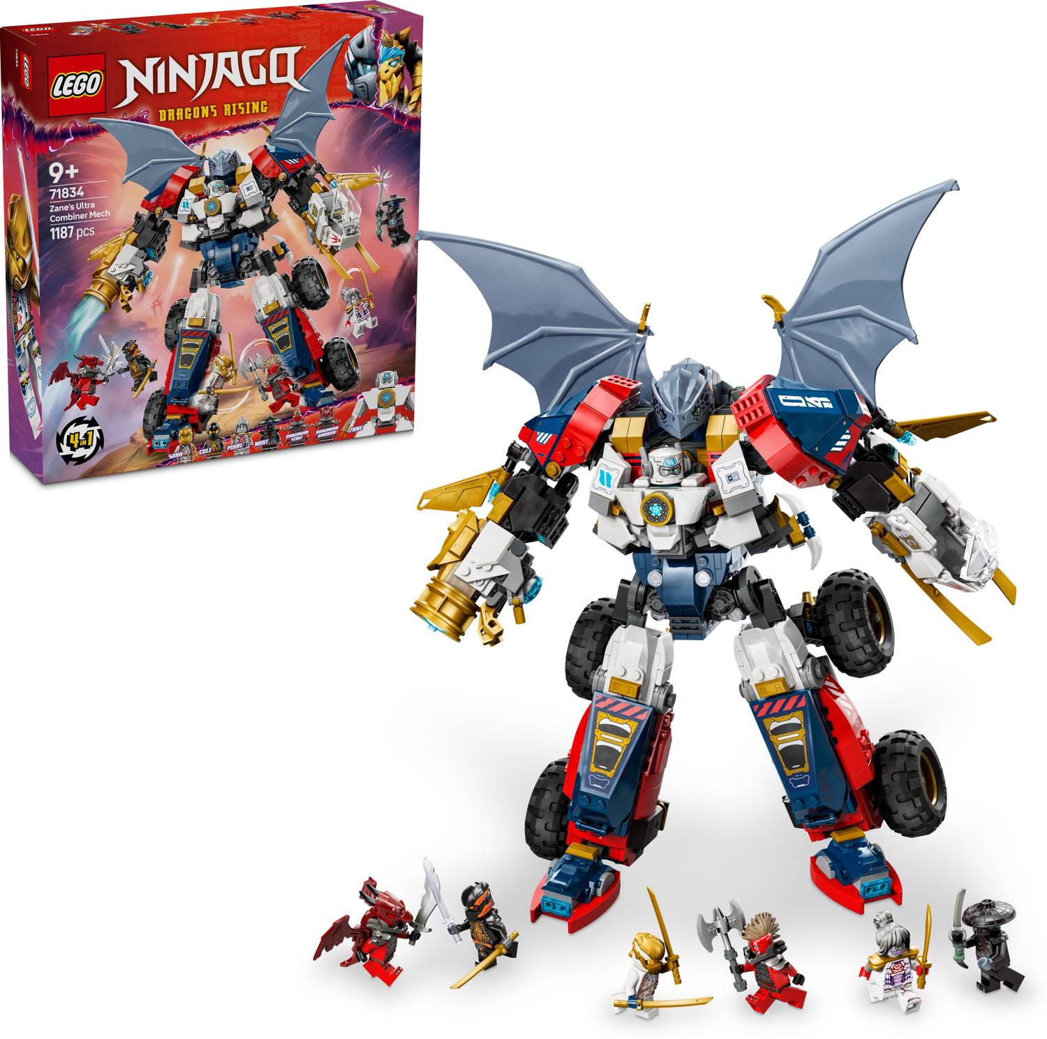 Kセット LEGO NINJAGO Zanes Ultra Combiner Mech Toy 4-in-1 Building
