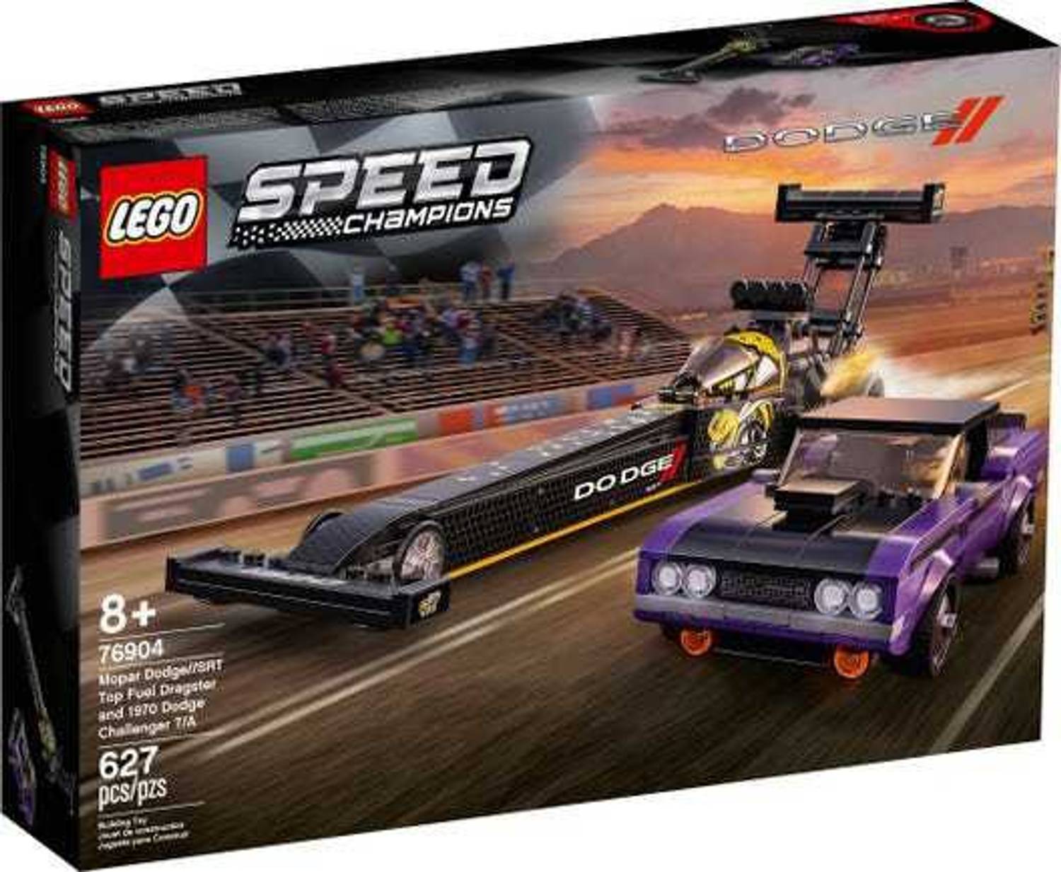 LEGO 76904 Mopar Dodge//SRT Top Fuel Dragster and 1 - 76904 Mopar