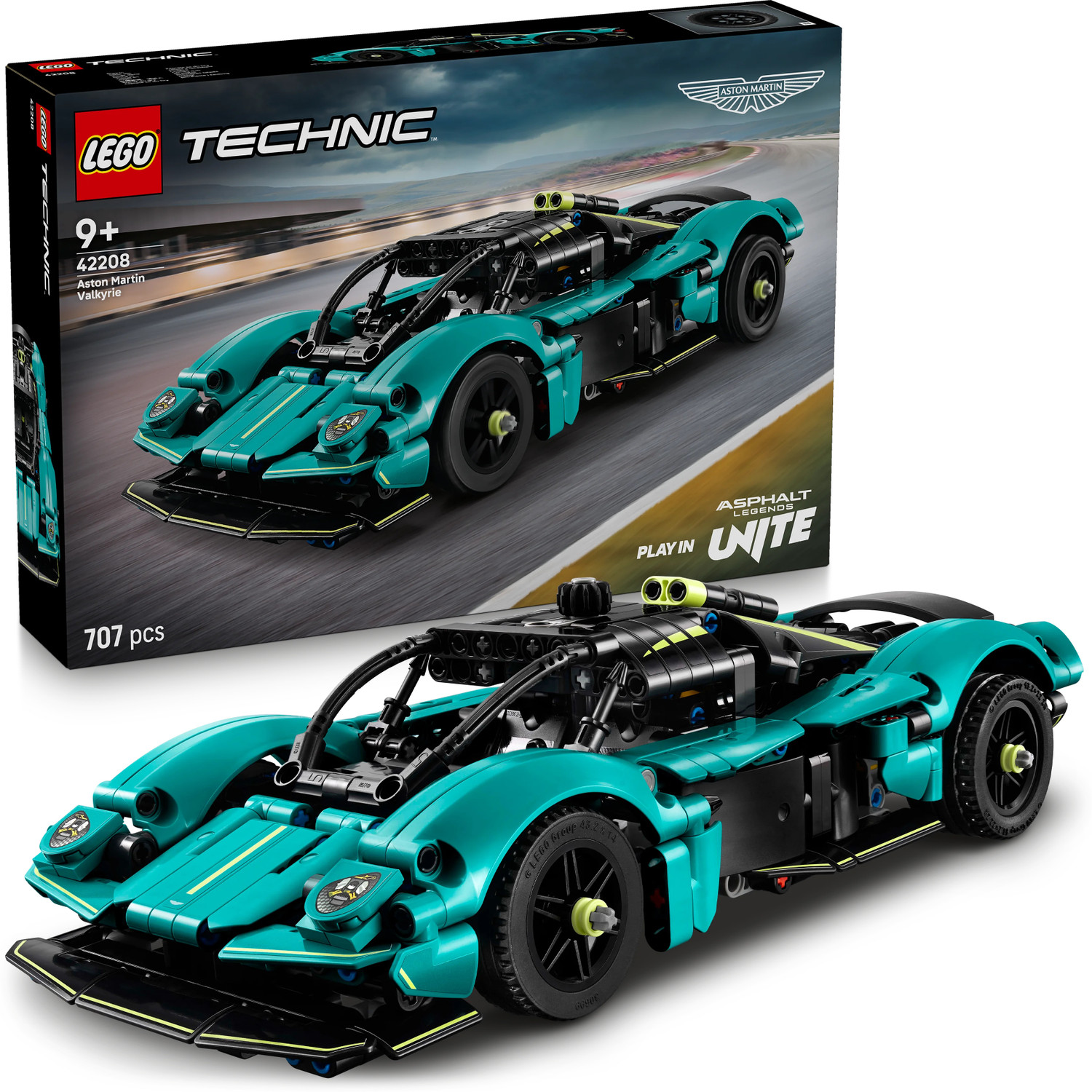 Image of LEGO Technic Aston Martin Valkyrie Buildable Car Model Kit 42208 (Multicolor)