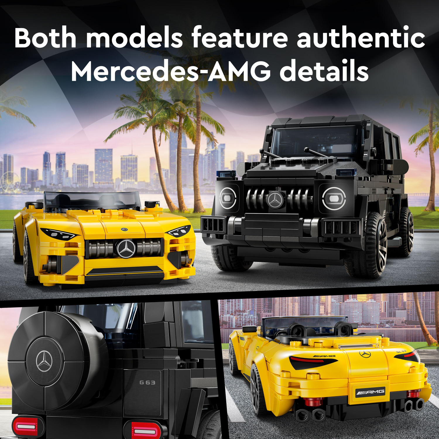 Image of LEGO Speed Champions Mercedes-AMG G 63 & Mercedes-AMG SL 63 76924 ( 808 Blocks) (Multicolor)