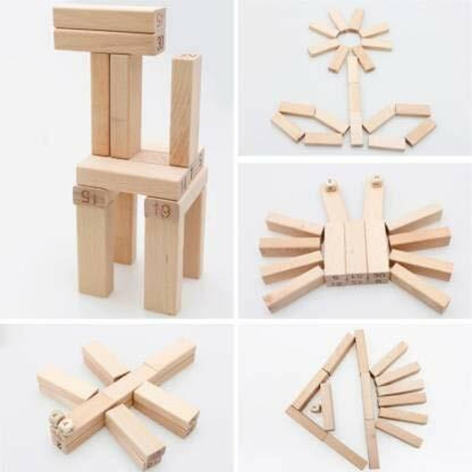 Dorytoys Classic Timber Tower Wood Block Stacking Game - Image 2