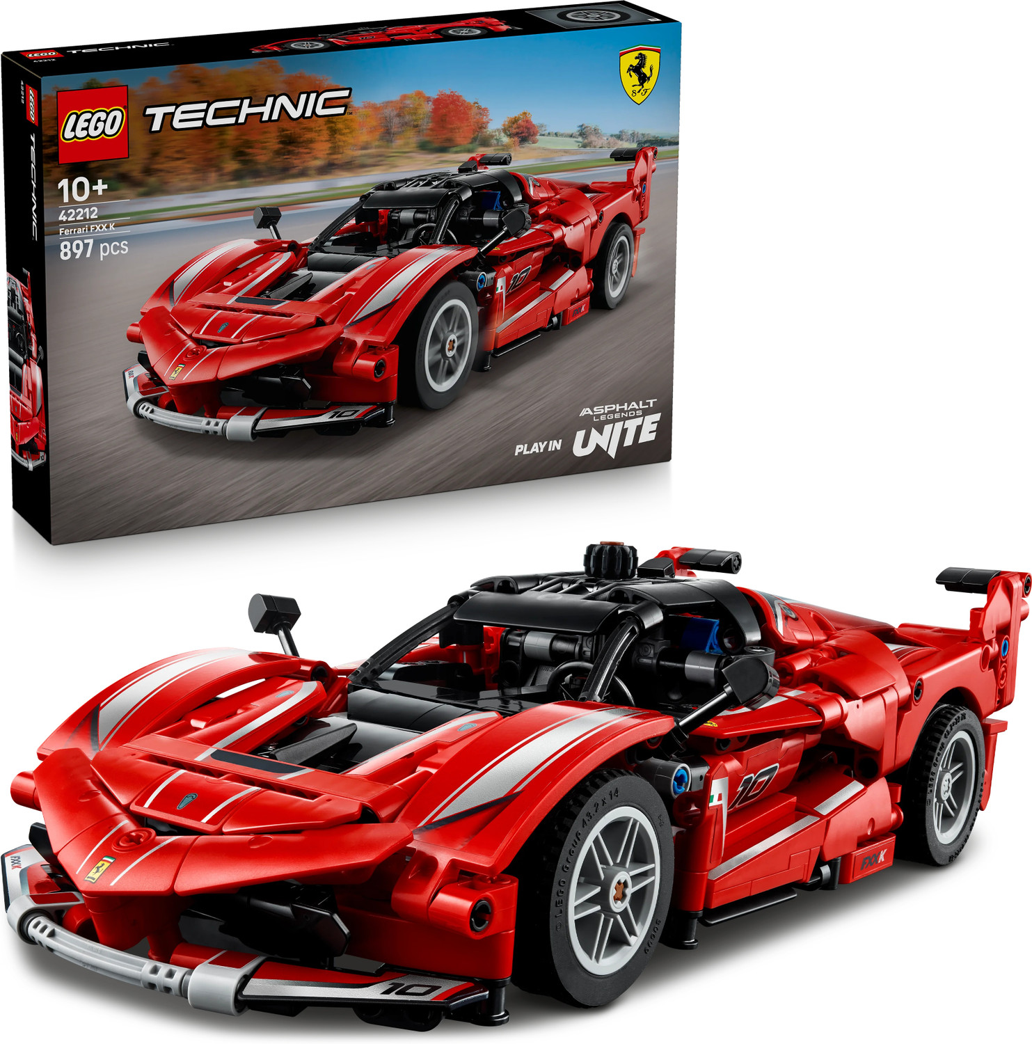 Image of LEGO Technic Ferrari FXX K Model Car Kit STEM Building Toy 42212