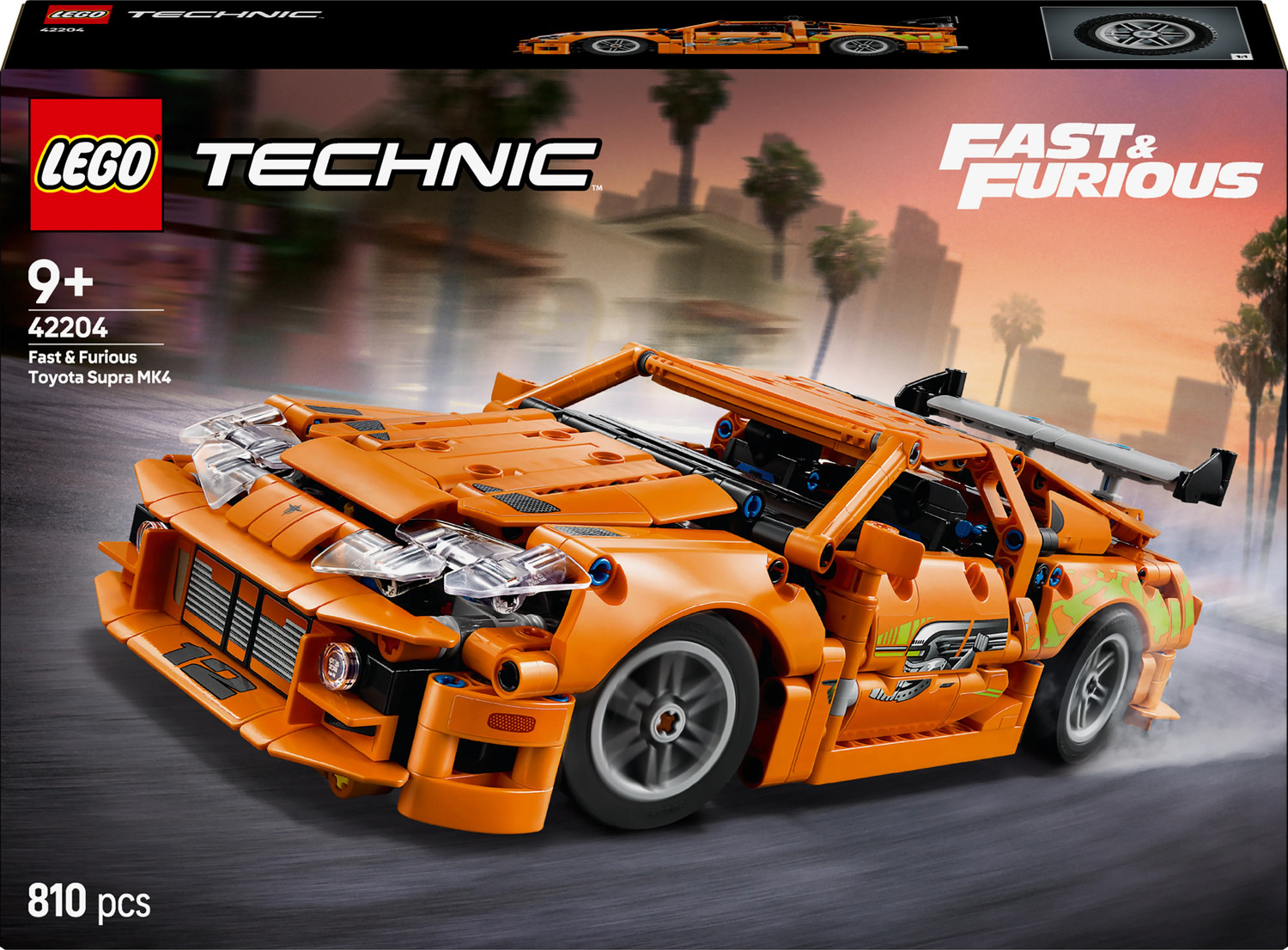 Image of LEGO Technic Fast and Furious Toyota Supra MK4 Toy Car Model Kit 42204(810 Blocks)