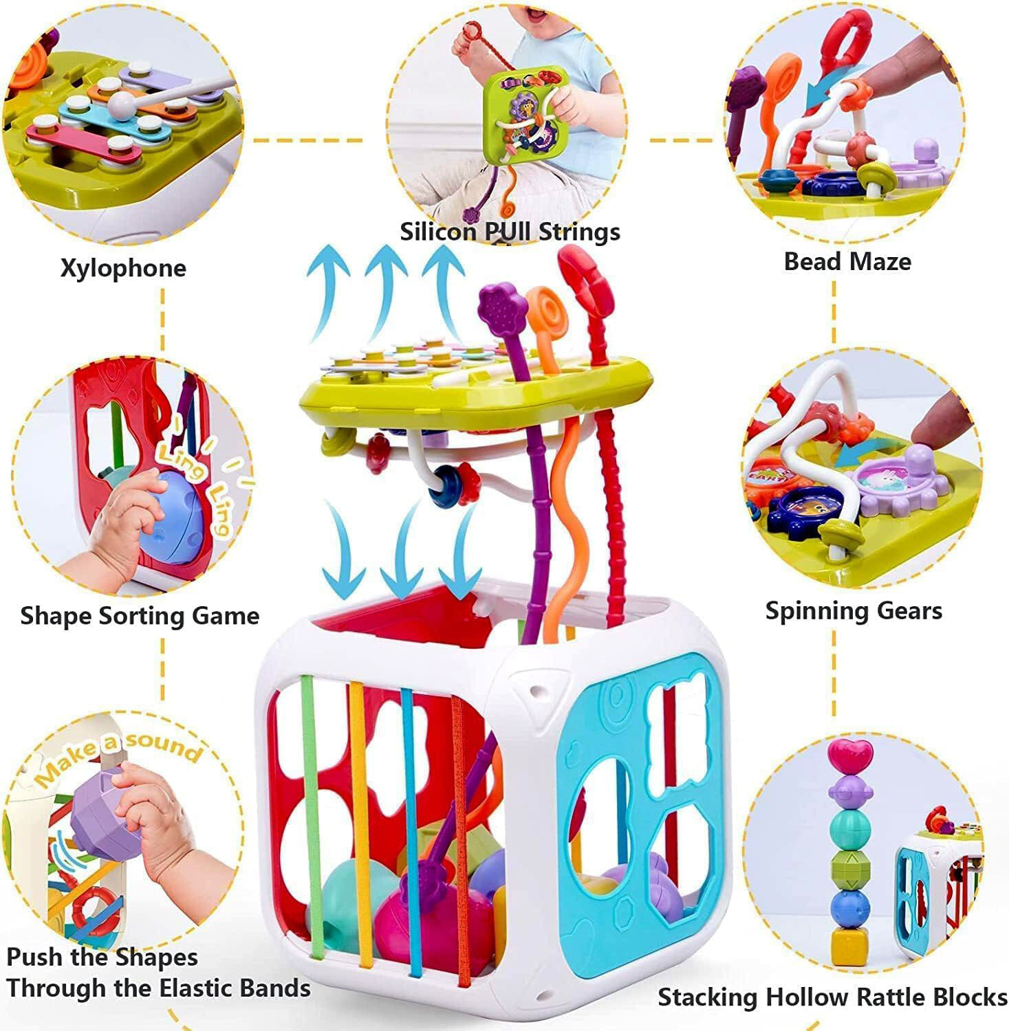 Image of S TOYS HOUSE 7 in 1 Baby Sensory Toy for Kids