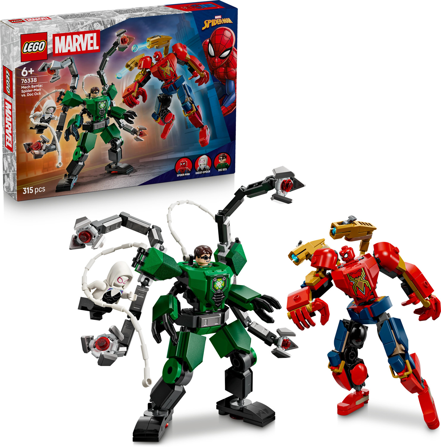 Image of LEGO Marvel Mech Battle: SpiderMan vs. Doc Ock 76338