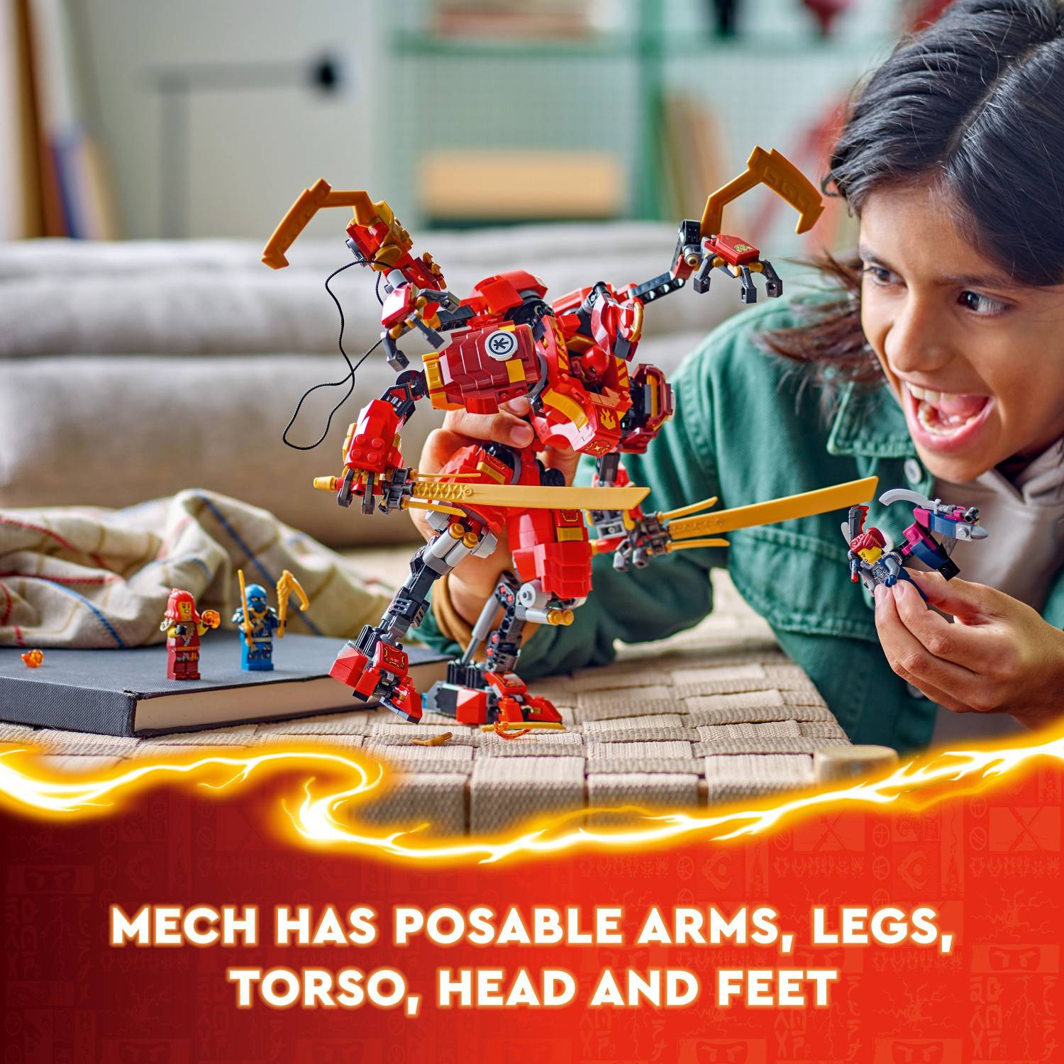 LEGO NINJAGO Kais Ninja Climber Mech Toy Set 71812 ( 623 Pieces