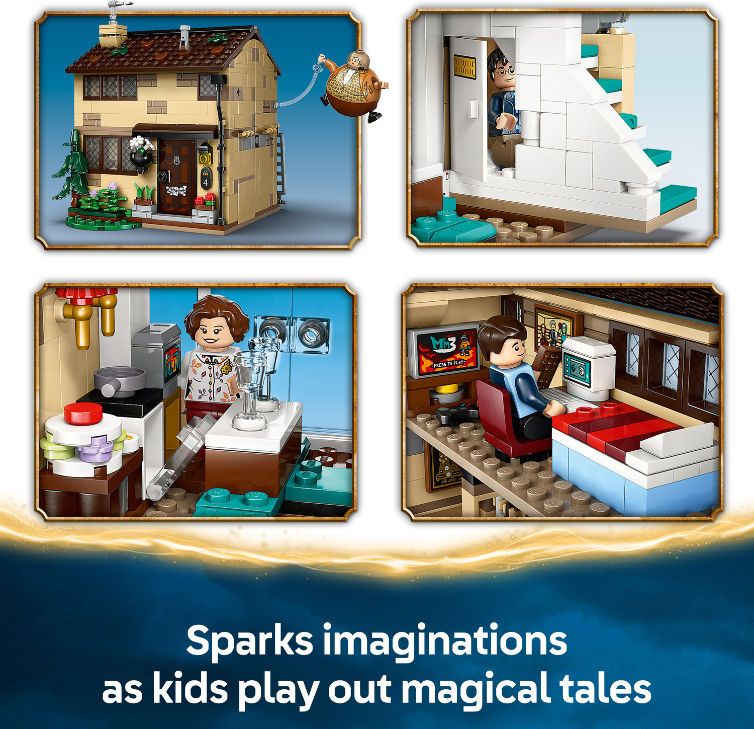 Image of LEGO Harry Potter Privet Drive: Aunt Marges Visit, Buildable House 76451