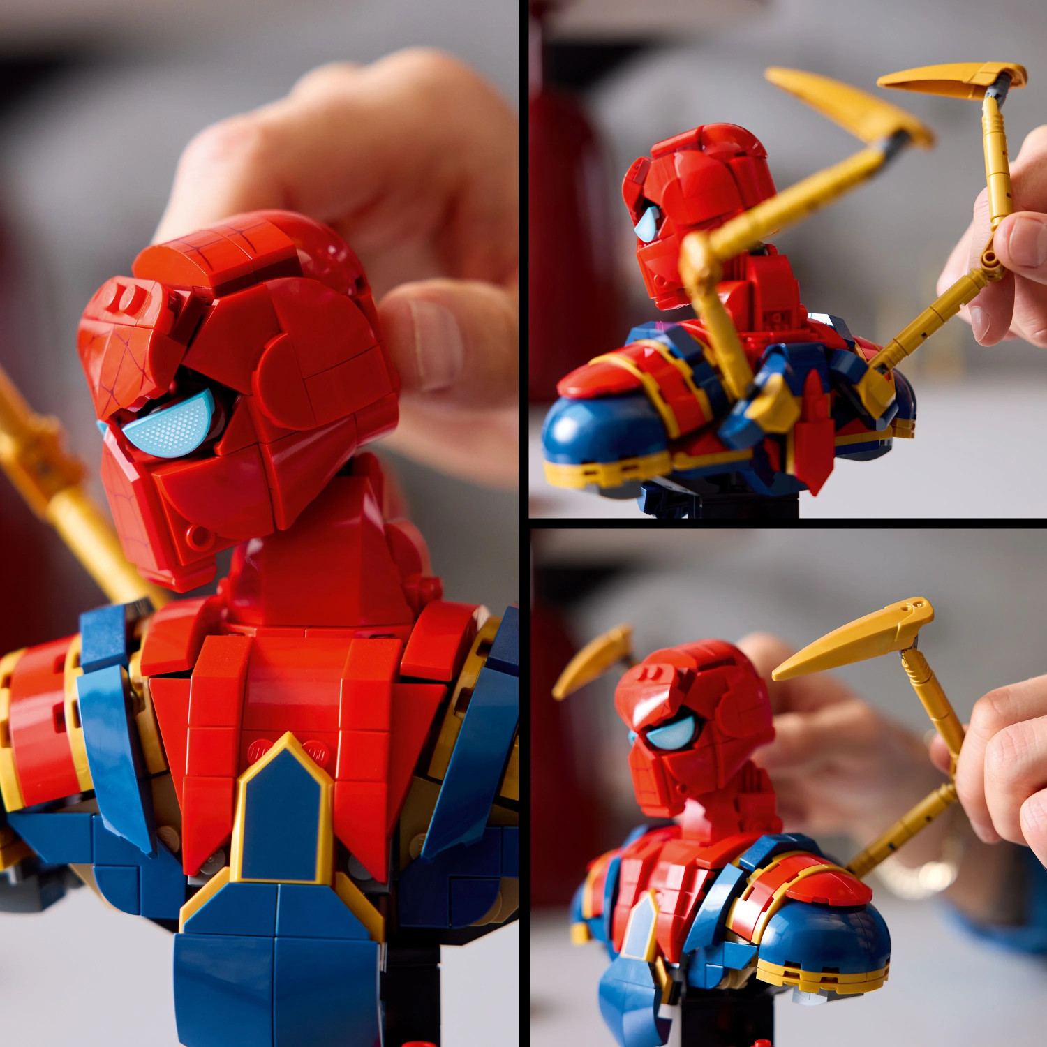 Image of LEGO Marvel Iron Spider-Man Bust Collectible Adult Building Set 76326