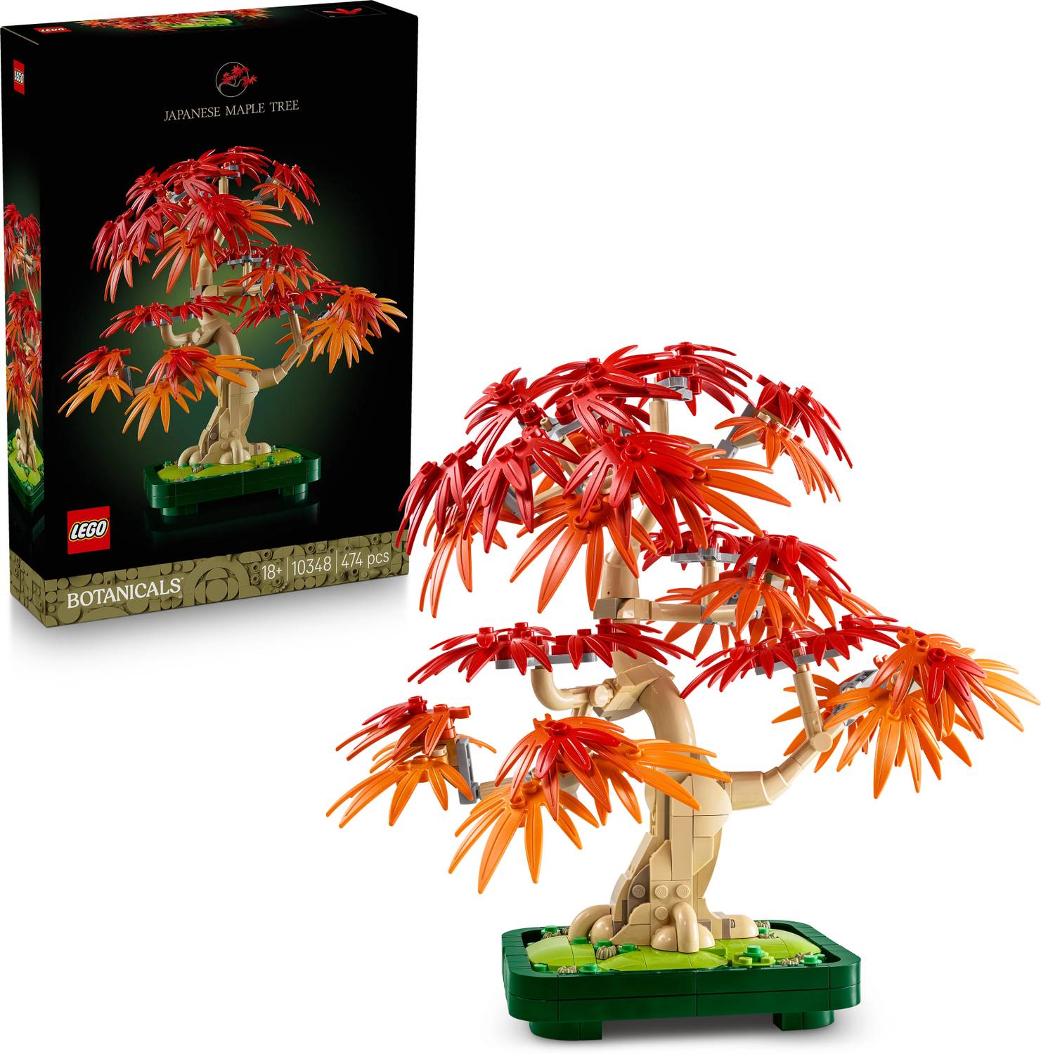 LEGO Botanicals Japanese Red Maple Bonsai Tree Plant Decor 10348