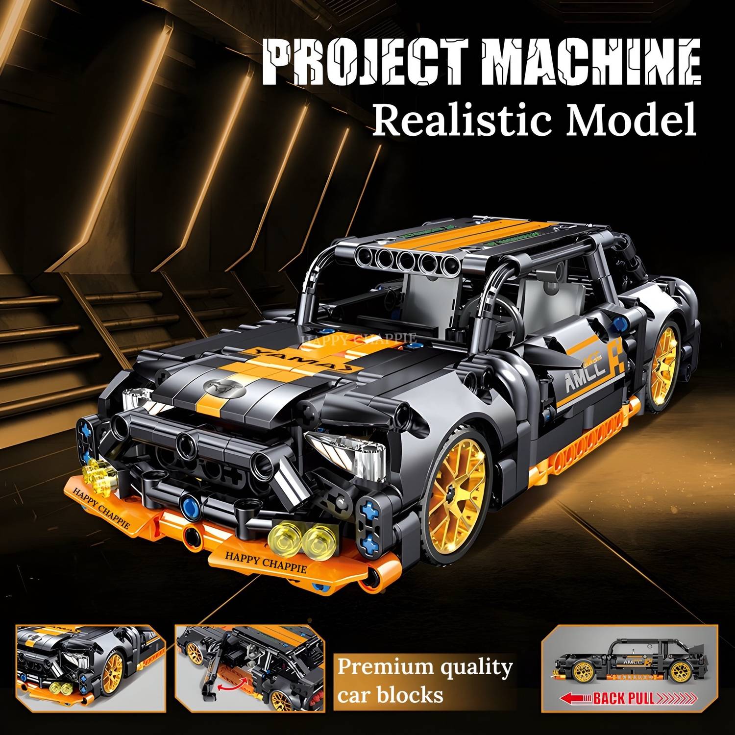Happy Chappie 520 PCS Mechanical Rally Racing Car Set - Image 4