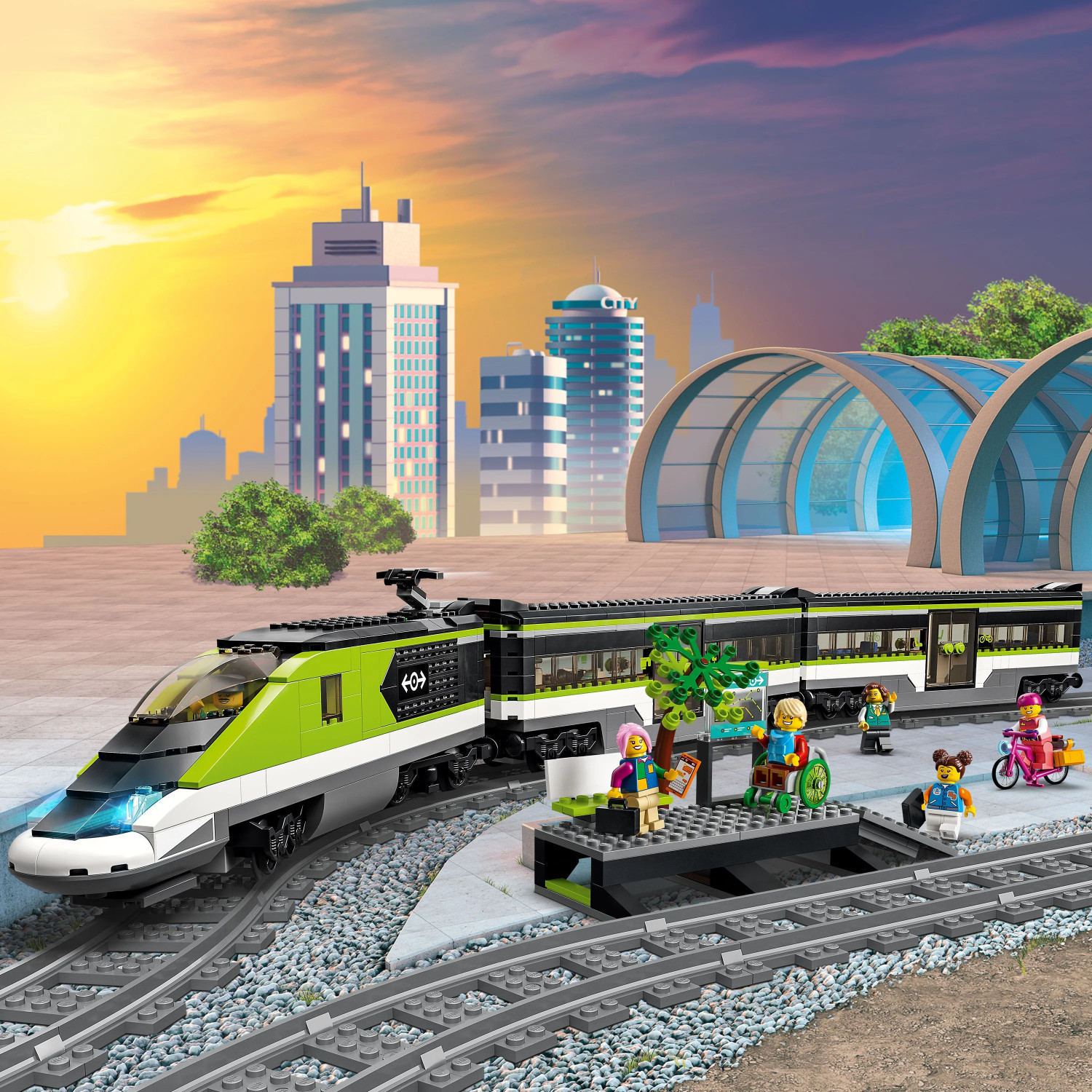 Image of LEGO City Express Passenger Train 60337 Building Kit (764 Blocks)