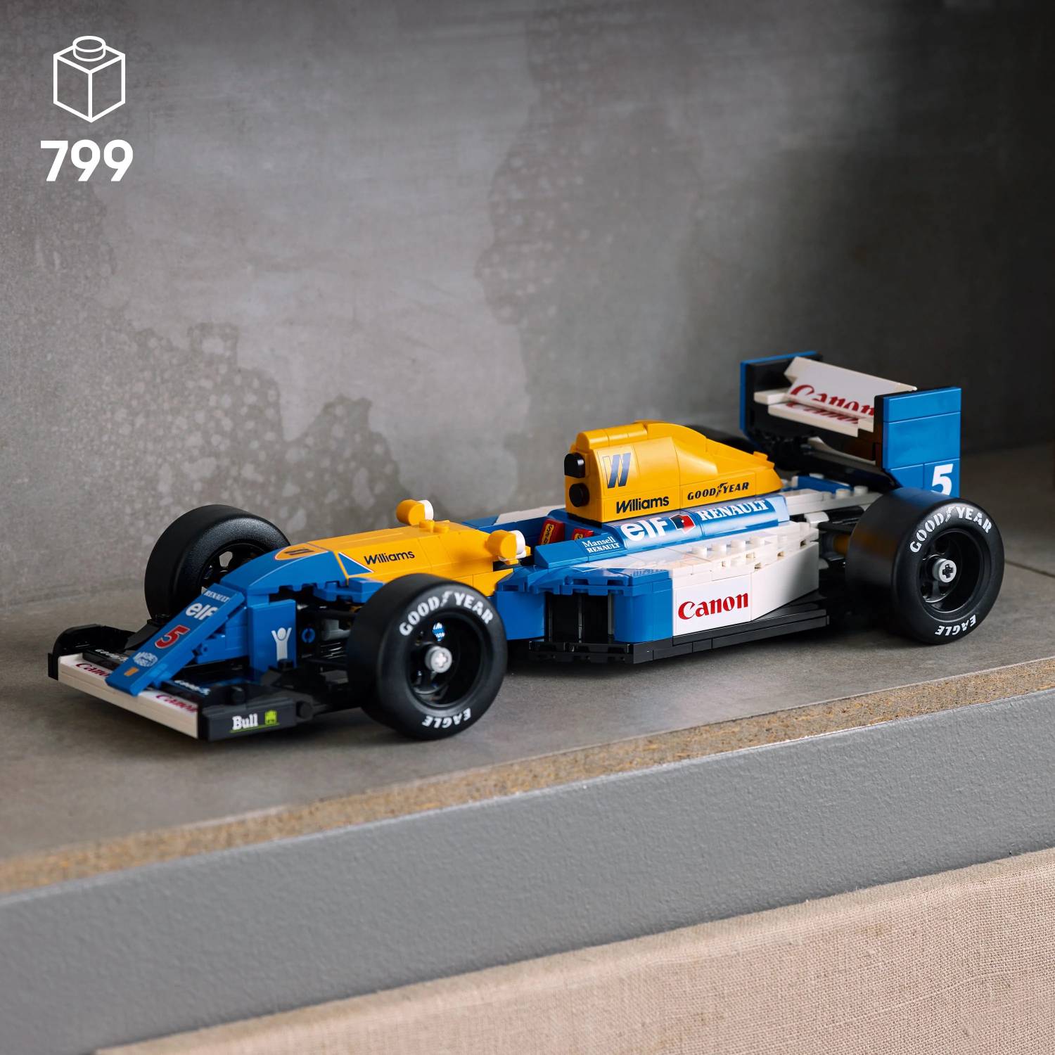 LEGO Icons Williams Racing FW14B & Nigel Mansell Home Office Desk