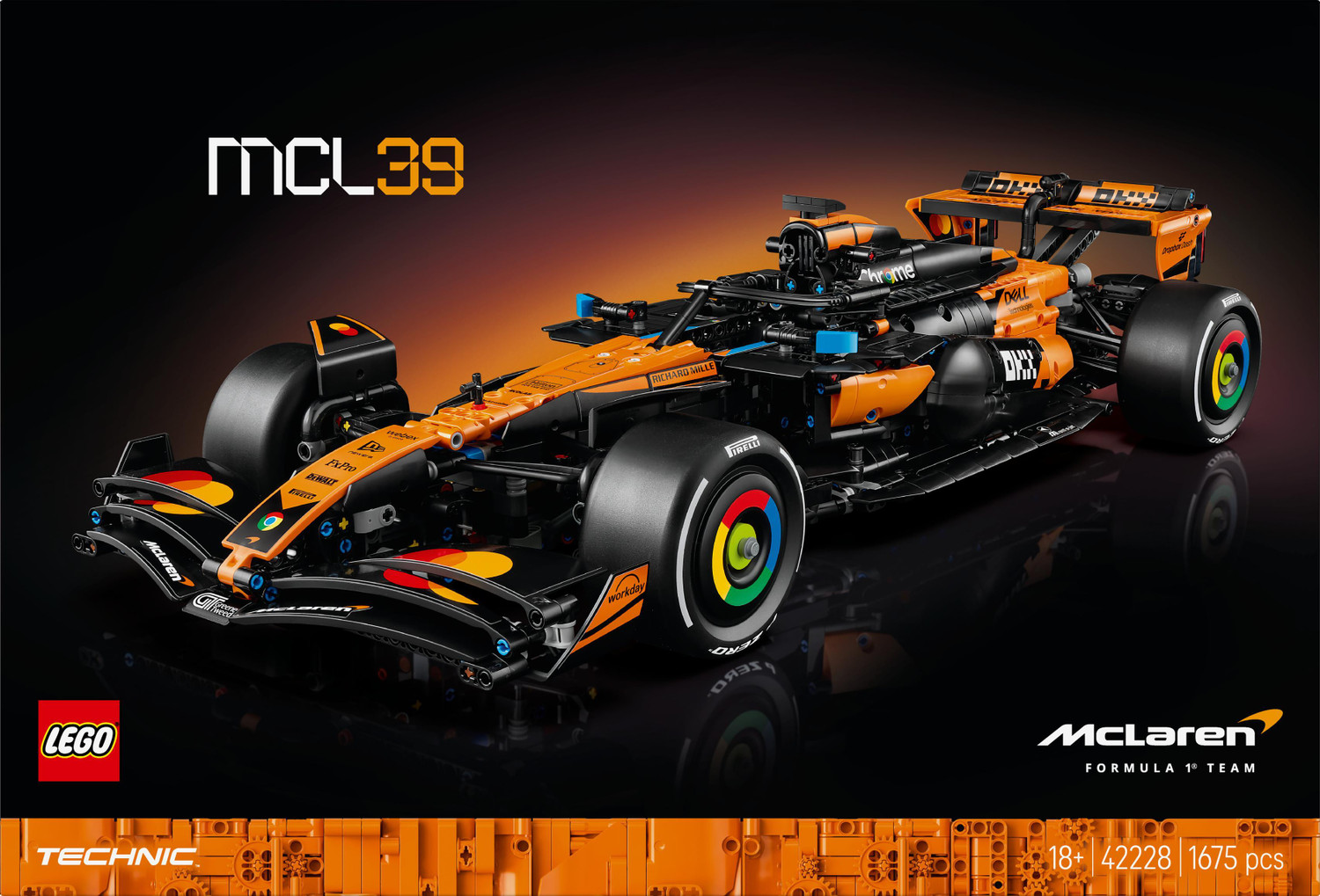Image of LEGO Technic McLaren MCL39 F1 Car Building Set Gift 42228