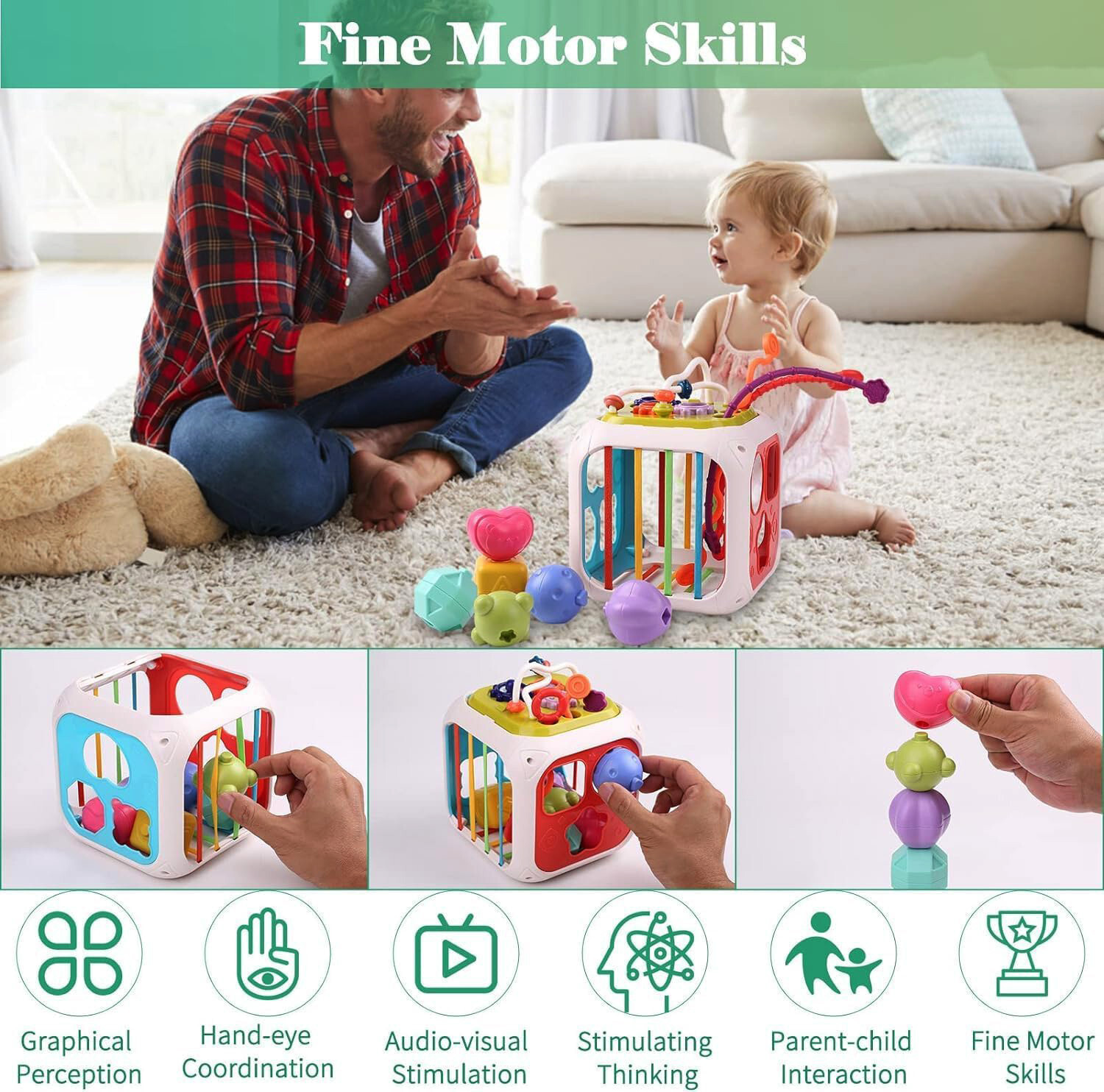 Image of S TOYS HOUSE 7 in 1 Baby Sensory Toy for Kids