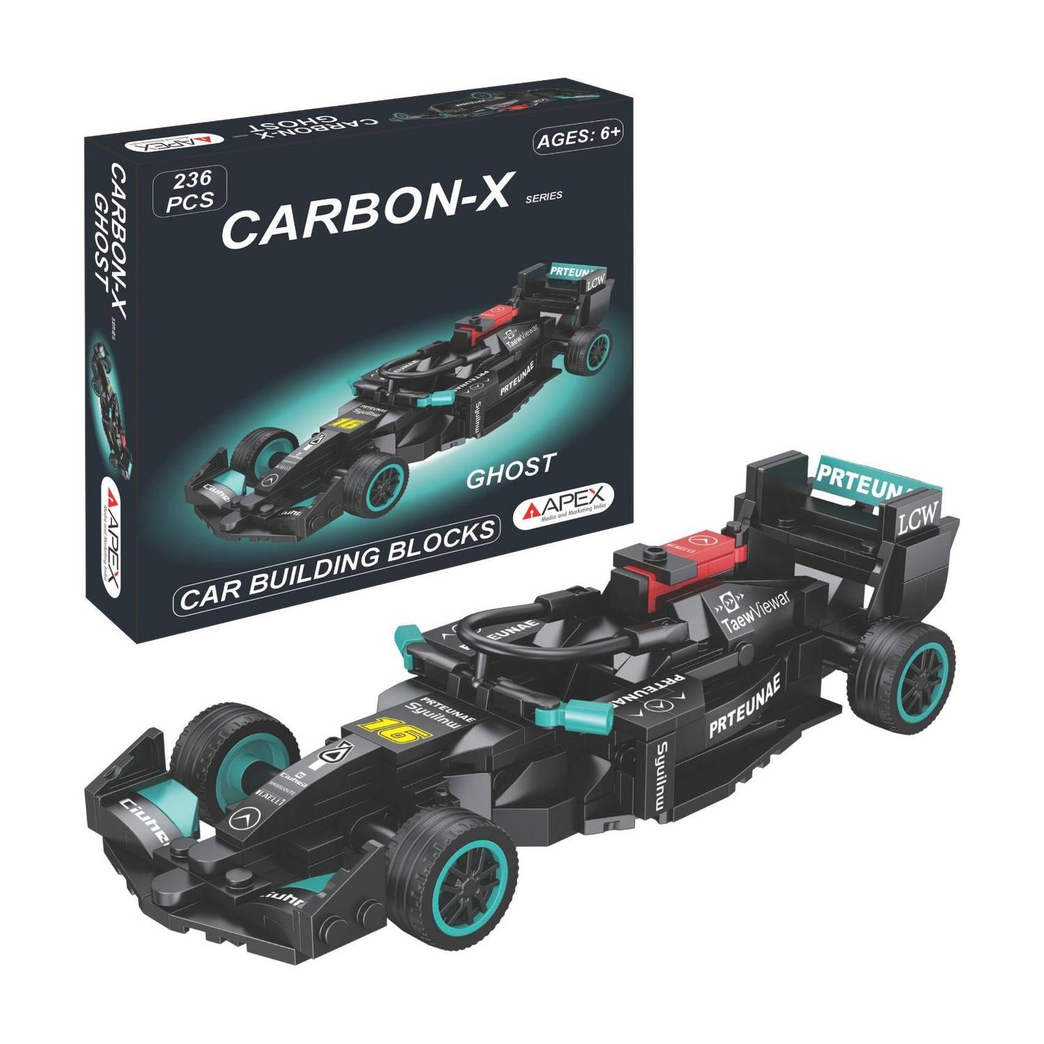 APEX CARBON-X GHOST Car Building Blocks 236 Pcs - Image 1