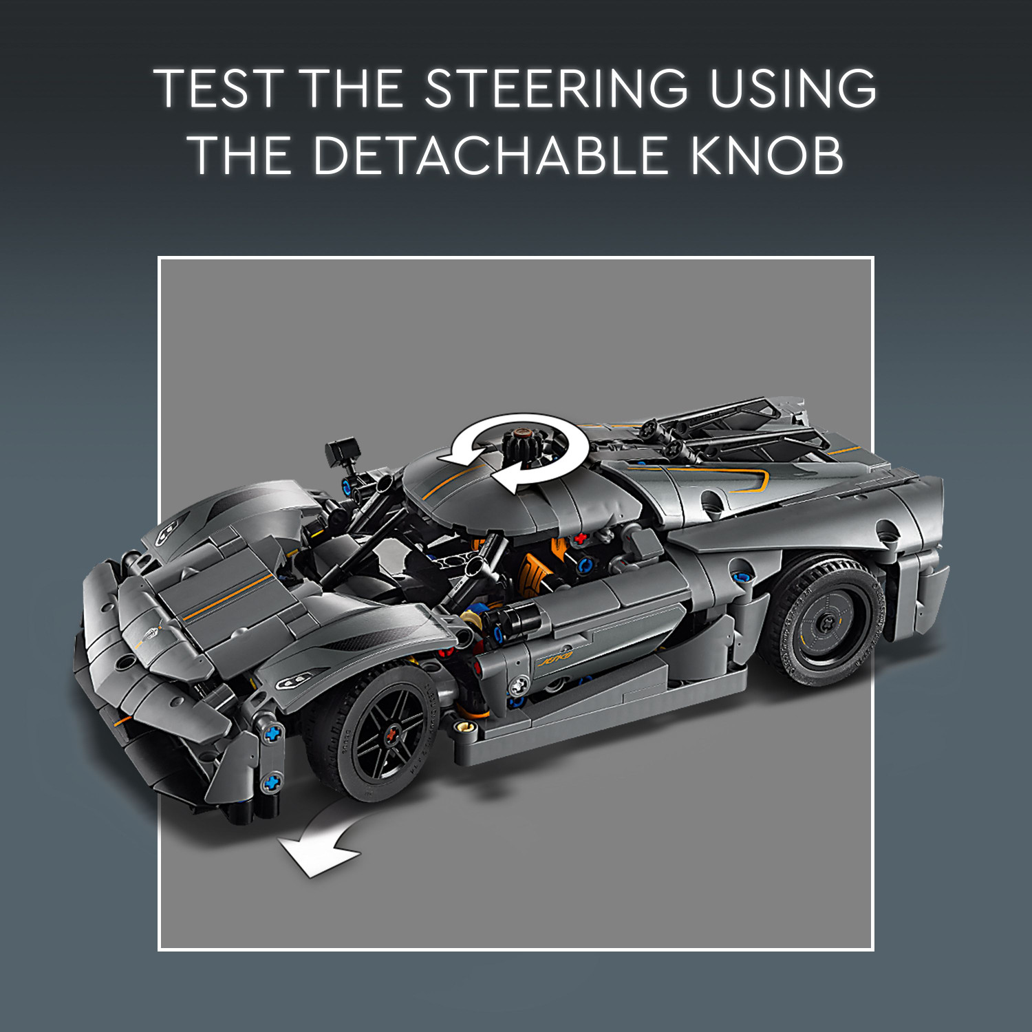Image of LEGO Technic Koenigsegg Jesko Absolut Gray Hypercar 42173 (801 Pieces)