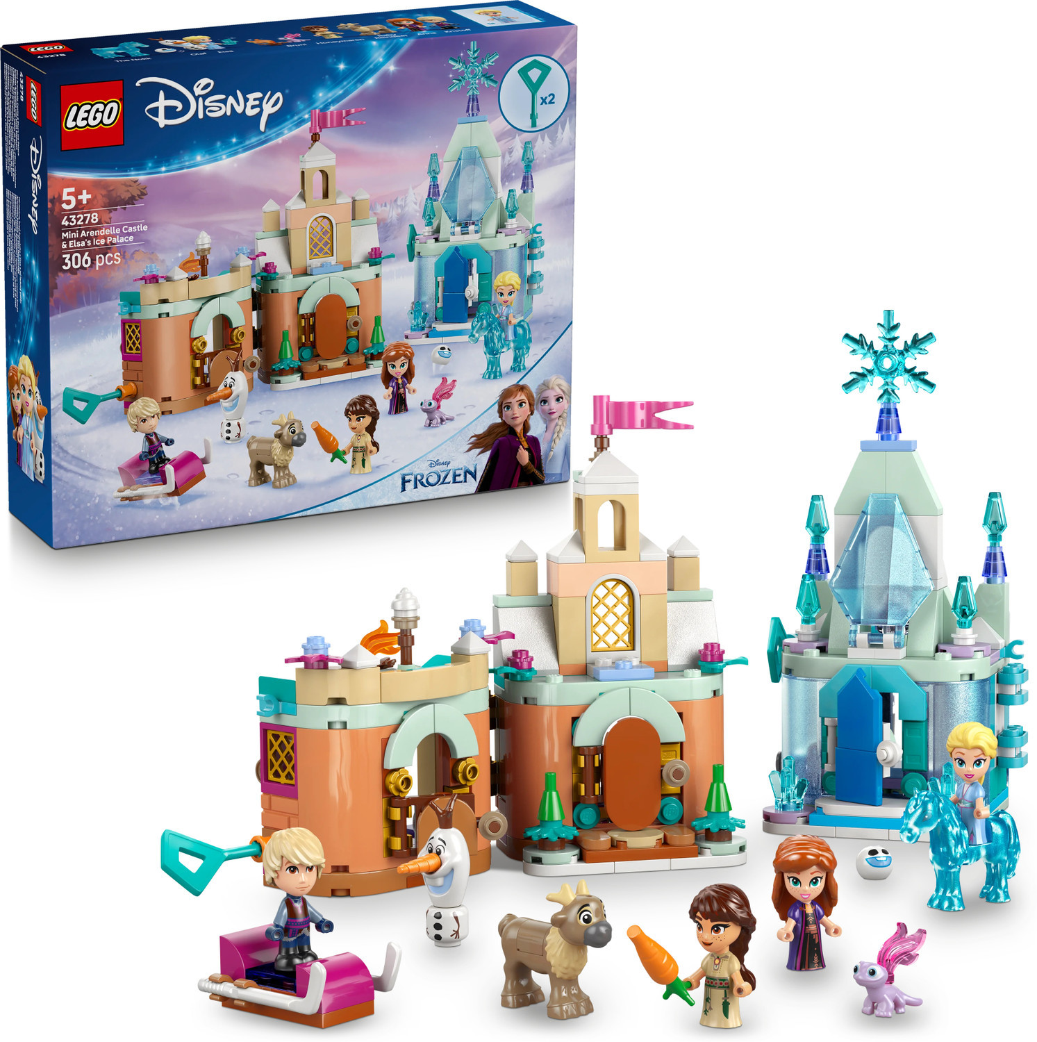 Image of LEGO Disney Frozen Mini Arendelle Castle & Elsas Ice Palace 43278