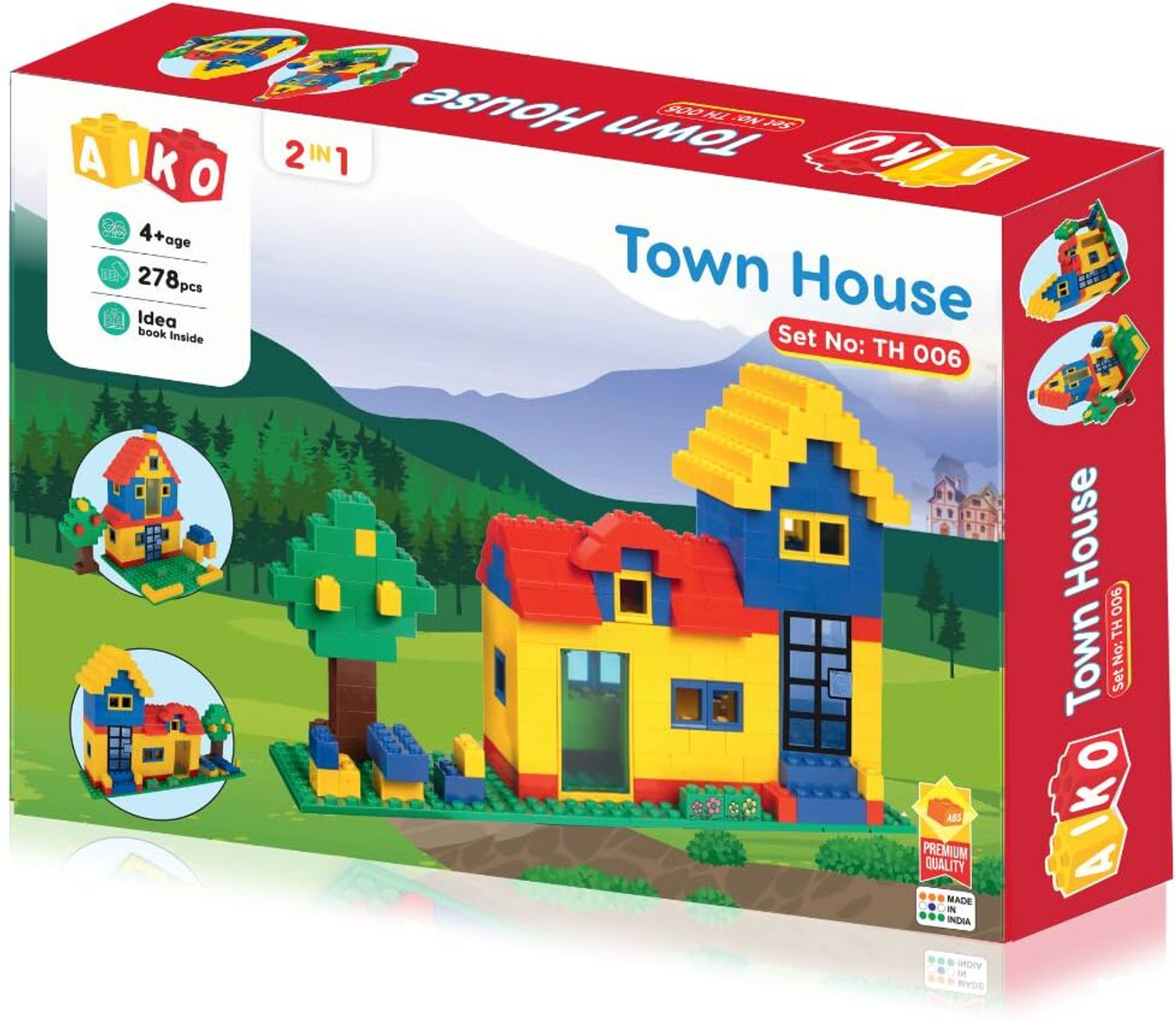 Image of Aiko Town House 6 | 278 Premium Building Blocks | Construction Toy for Kids