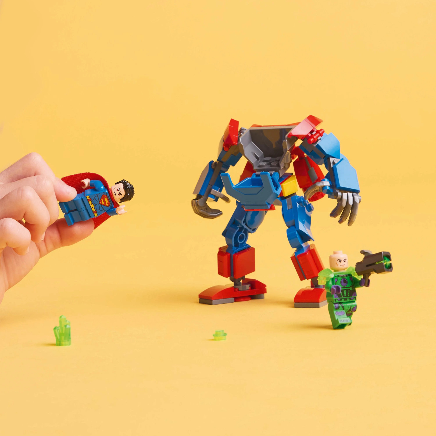 Image of LEGO DC Superman Mech vs.Lex Luthor Super Hero Toy Figure Playset 76302 (120 Blocks)
