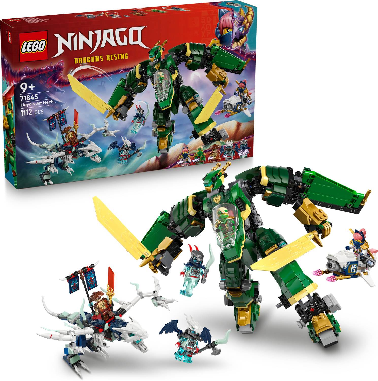 ❁⃘*.゜サマーティー❁⃘*.゜BOOST LEGO NINJAGO Lloyds Jet Mech Ninja Toy Building Kit 71845