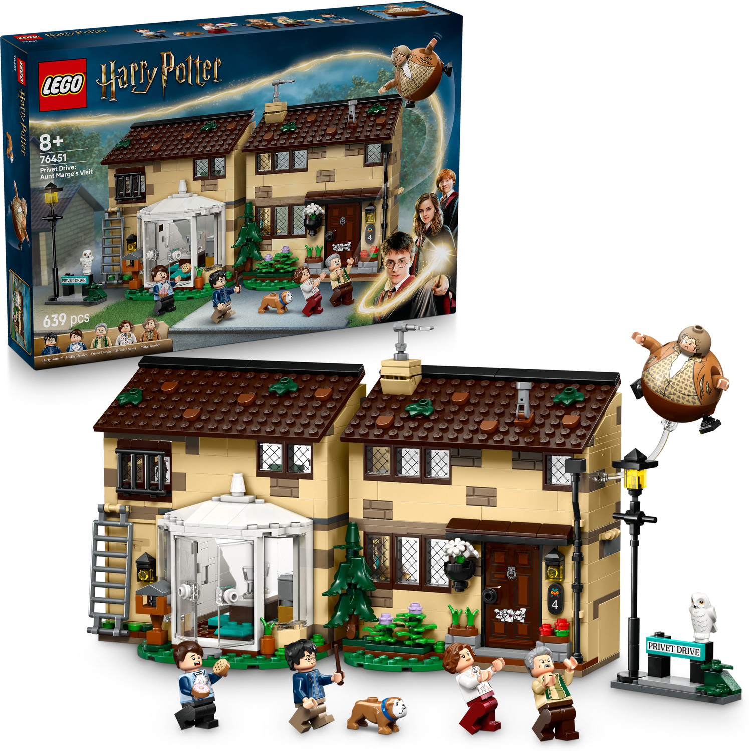 Image of LEGO Harry Potter Privet Drive: Aunt Marges Visit, Buildable House 76451
