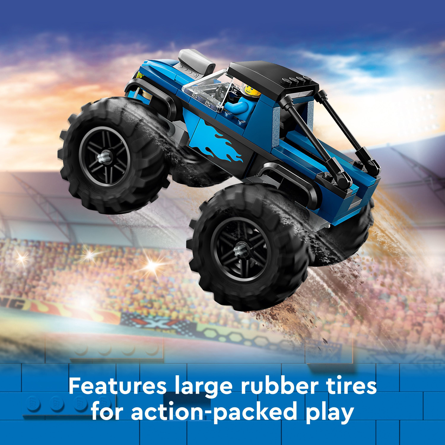 Image of LEGO City Blue Monster Truck Off-Road Toy 60402 (148 Pieces)