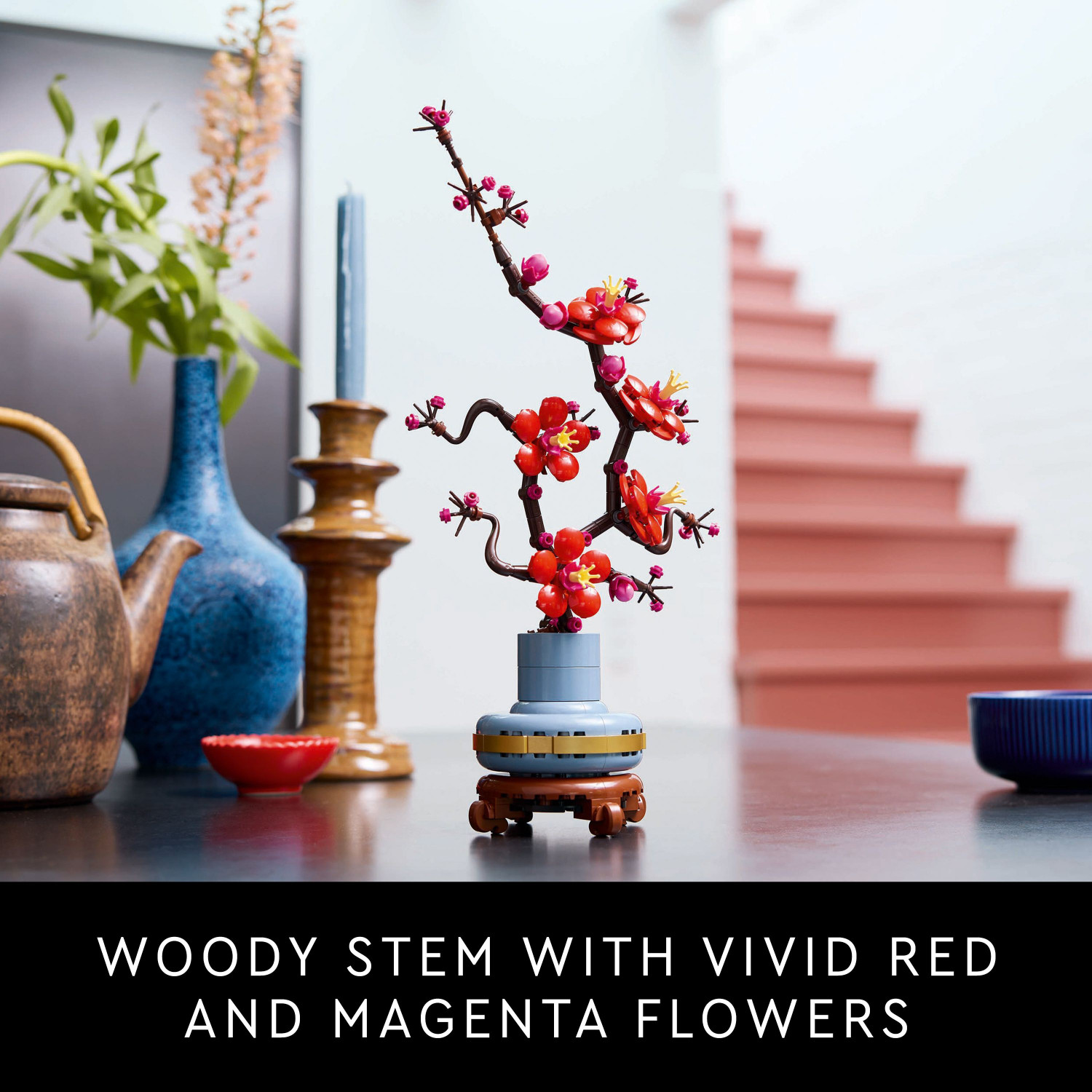 Image of LEGO Icons Plum Blossom Flower Decor Display Set 10369 (327 Pieces)