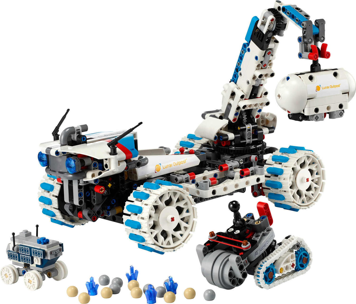 Image of LEGO Technic Lunar Outpost Moon Rover Space Vehicle Set STEM Toy 42211